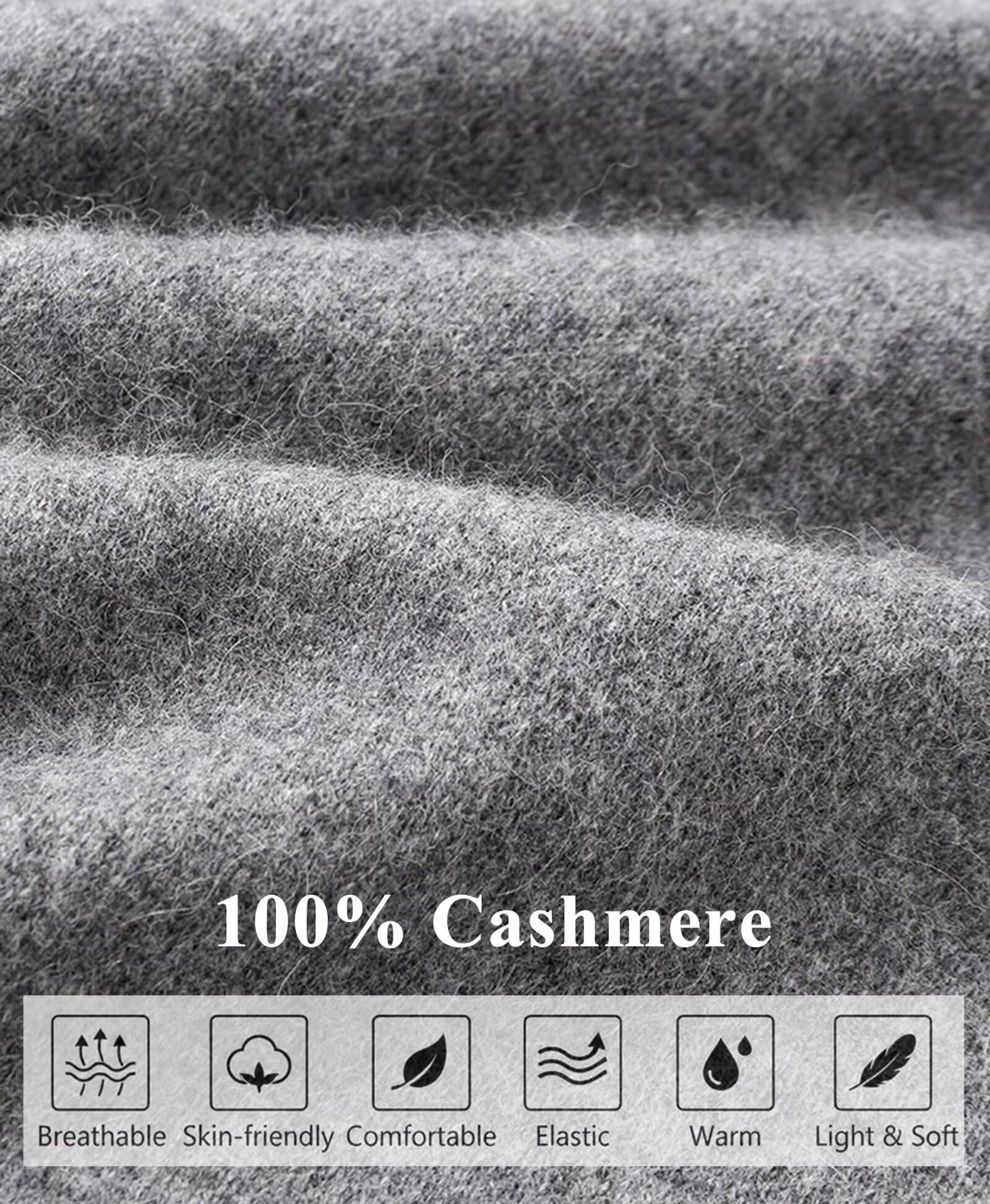 HNVAVQ 100% Cashmere Maglione Uomo Girocollo Caldo Inverno Elegante