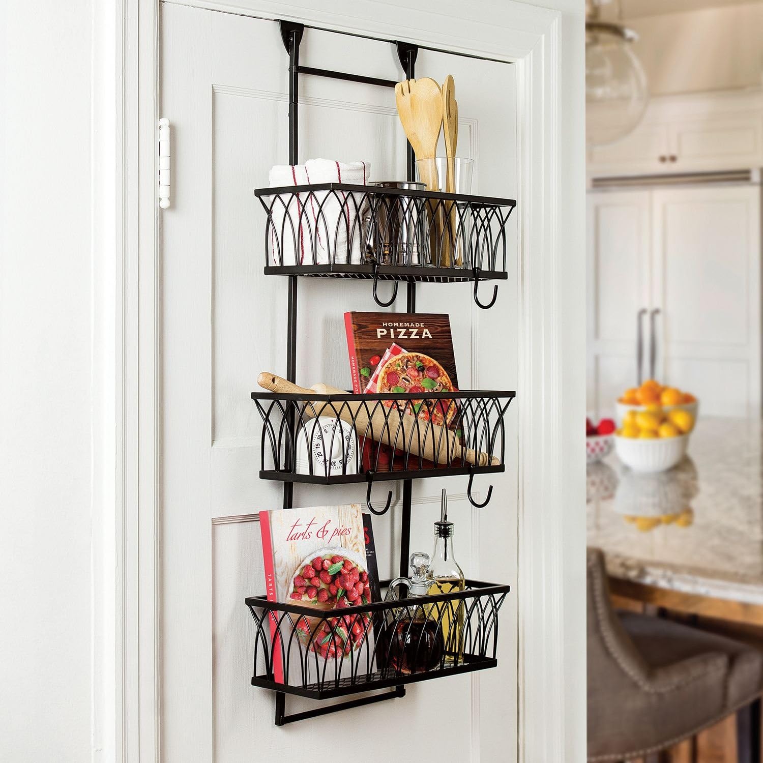 Arch Over The Door 3 Basket Organizer