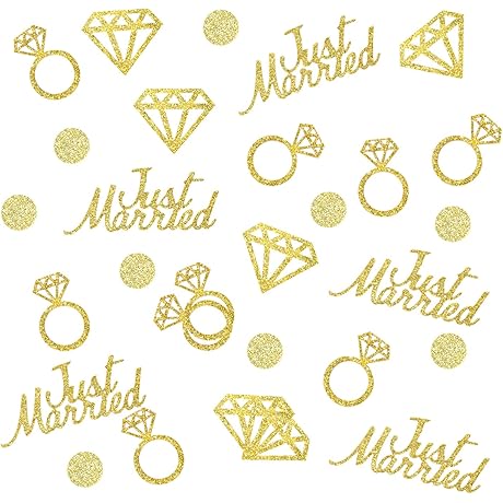 AIEX 300pcs Gold Wedding Table Confetti