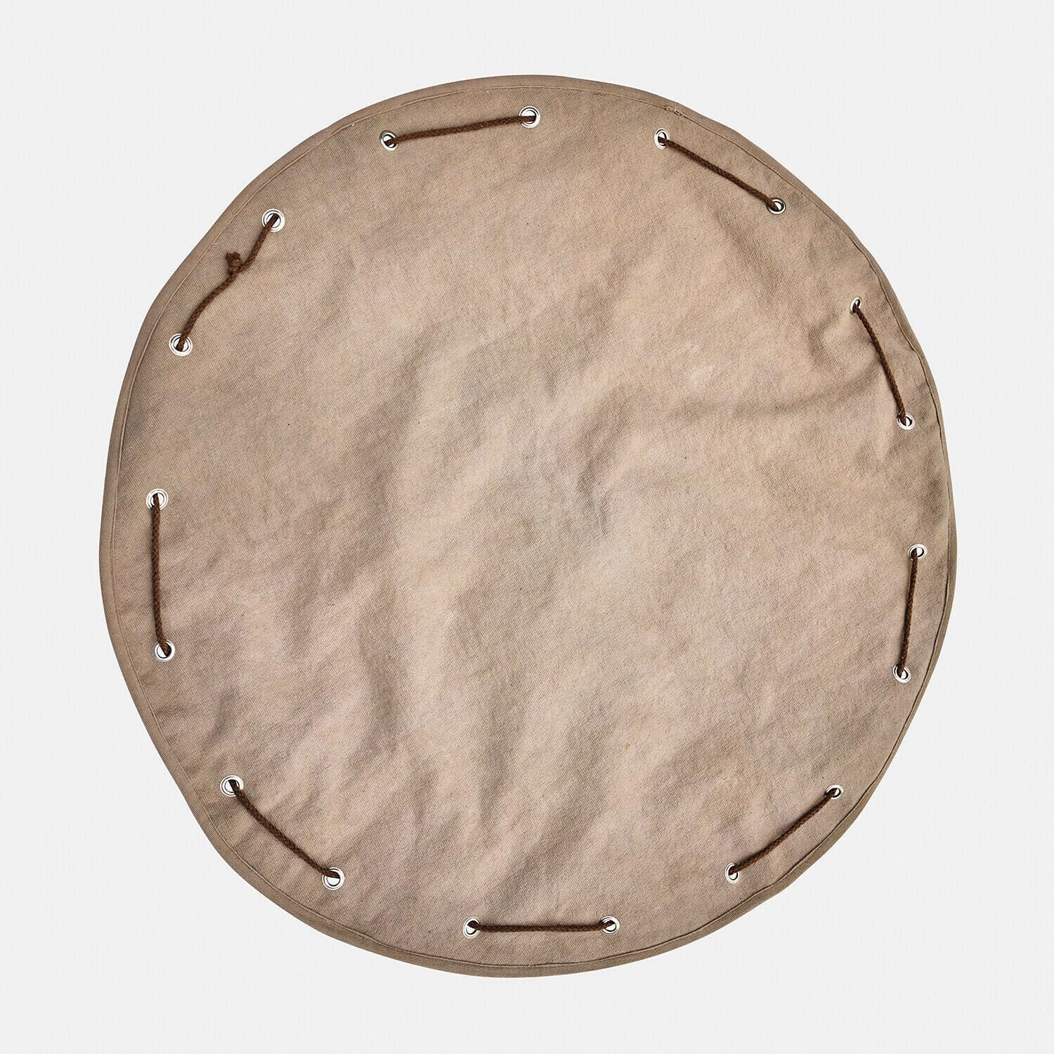 Loberon Haustiermatte Marnja - für Innen und Außen - Decke und Tragebeutel in Einem - Ruheplatz - Hundedecke - Haustierkollektion - Baumwolle - Polyester, Taupe/weiß | für Innen und Außen - Decke und Tragebeutel in Einem - Ruheplatz - Hundedecke - Haustie