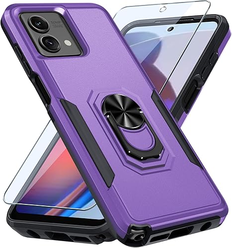 Janmitta Funda compatible con Moto G Stylus 5G 2023 con protector de pantalla, resistente a prueba de golpes, funda de teléfono de cuerpo completo