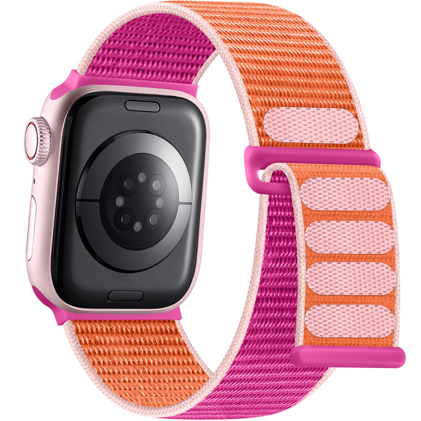 Getino Nylon Sport Band Compatible with Apple Watch Bands 40mm 41mm 38mm 42mm 46mm 44mm 45mm 49mm Women Men, Breathable Stretchy Solo Loop Strap for