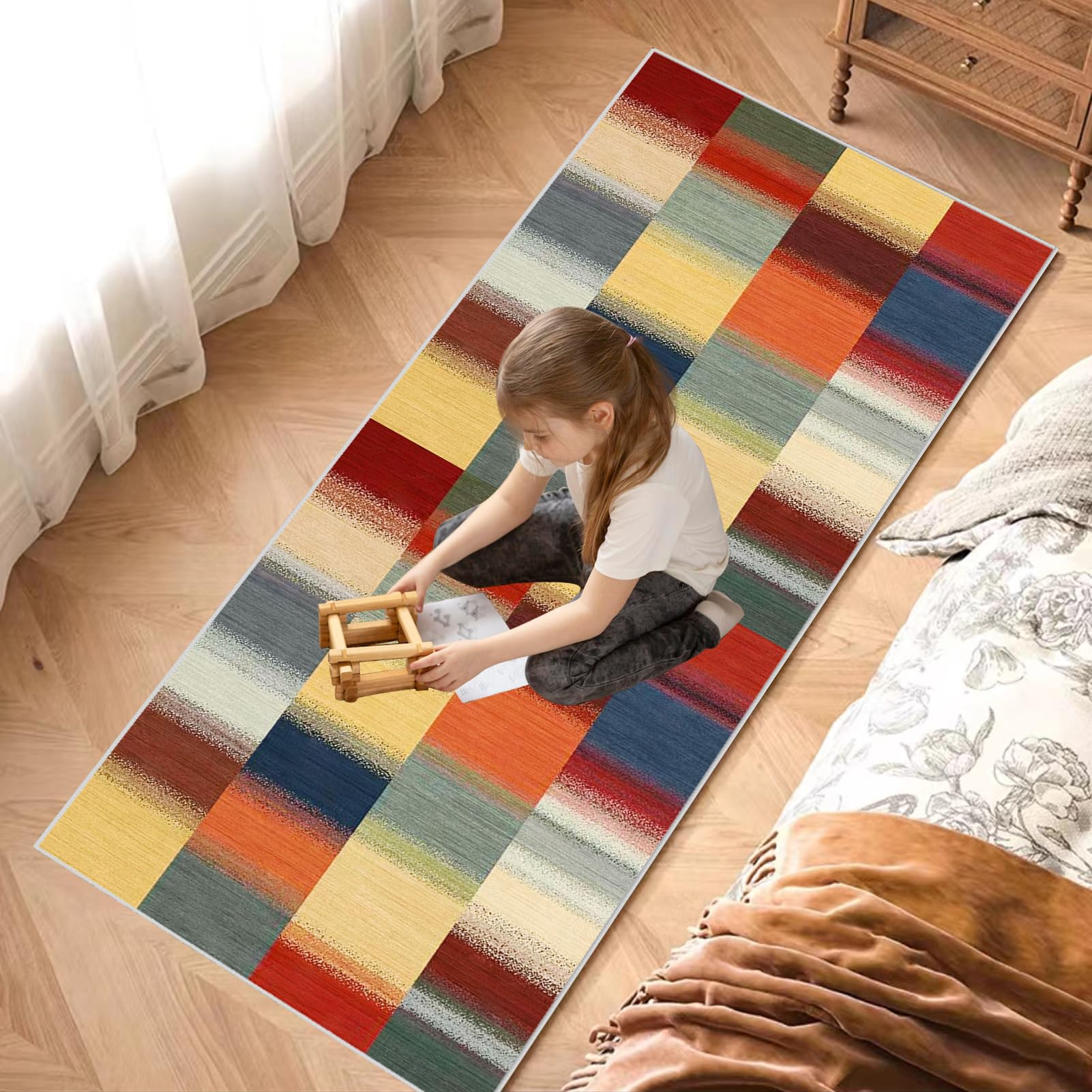 Długi dywan do przedpokoju Dywan Kuchnia Zmywalny Antypoślizgowy Dywan Korytarz 90 x 200 cm Dywan Jadalnia Przedpokój Mata Wejście Na zewnątrz Wewnątrz Wycieraczka Chłonne Dywany