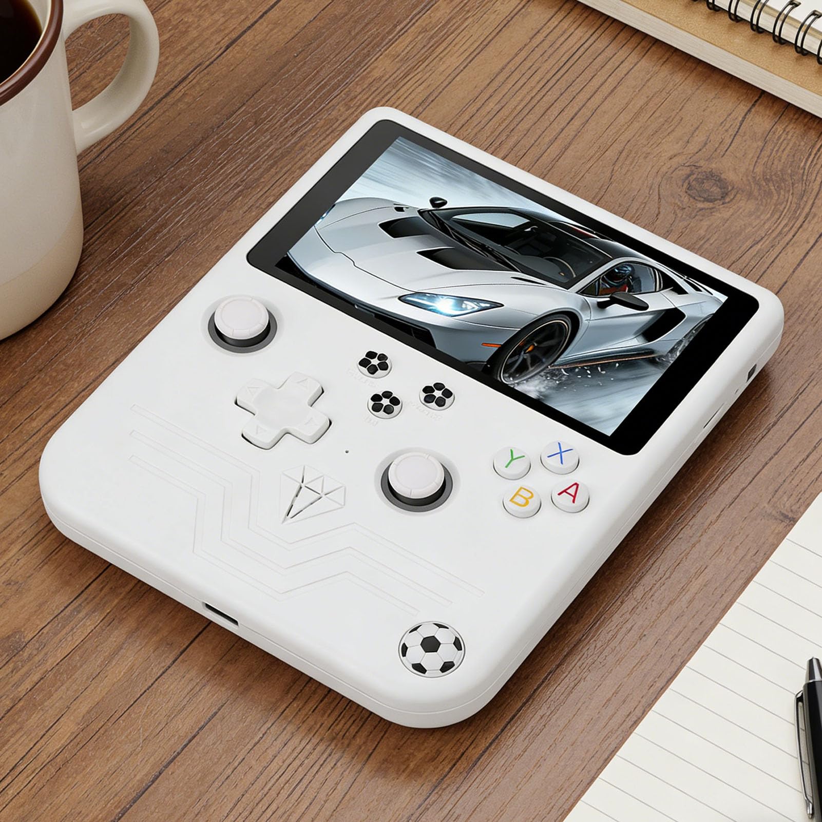 Consola de Juegos Portátil Consola de Juegos Retro Portátil con Pantalla HD de 6 Pulgadas para Entusiastas de los y Viajeros (Blanca)