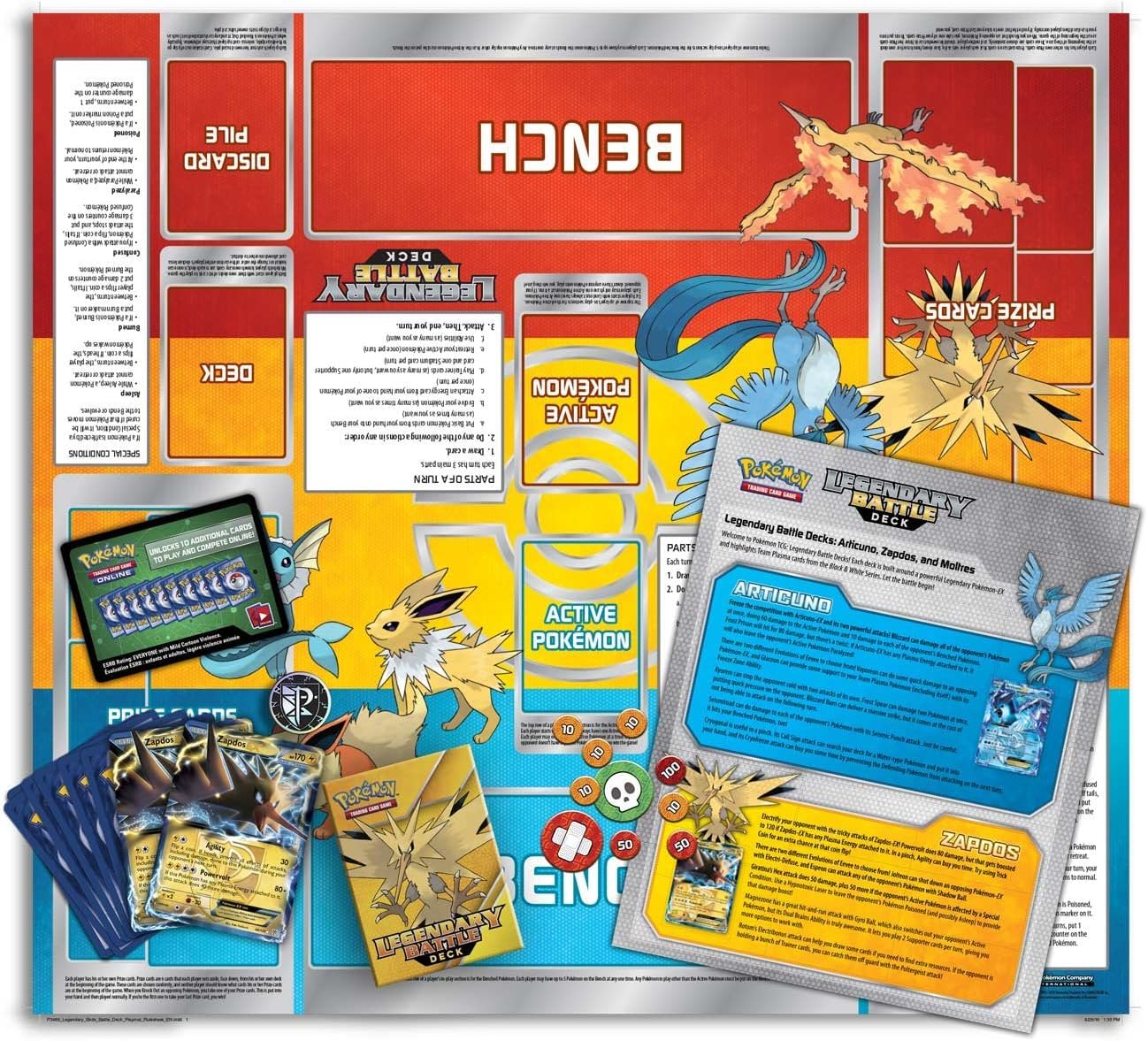 Amazon.com: Pokemon TCG: Legendary Battle Decks, Zapdos, 60 Card Deck :  Toys & Games