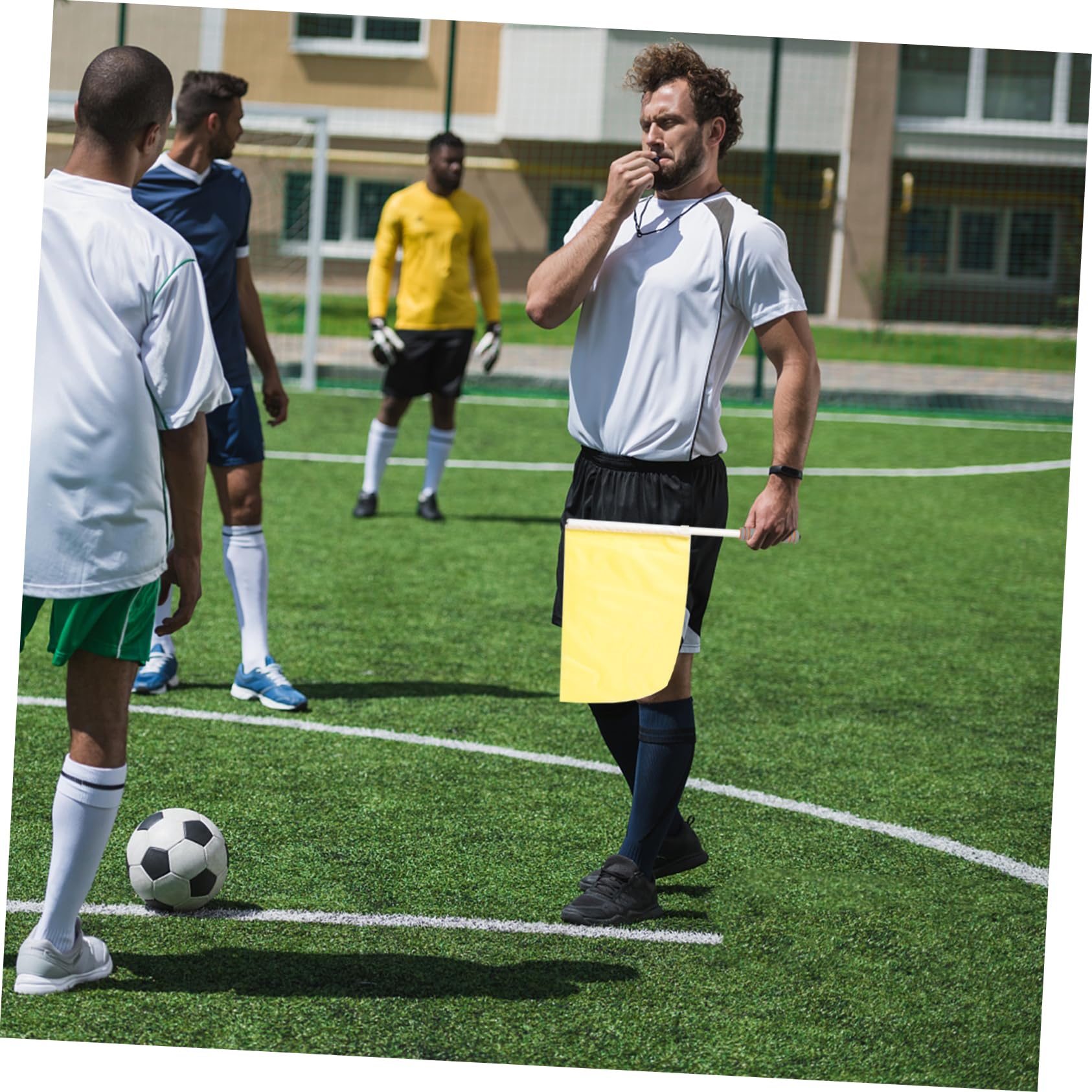 Mipcase Bandiere della Competizione Atletica Bandiere di Segnalazione Bandiera del Segnale di Corrispondenza Bandiere degli Arbitri di Calcio Bandiere Arbitrali Rosso Plastica