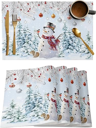 Vista 496 de Juego de 6 manteles individuales rojos para el día de San Valentín, diseño de corazón de San Valentín, resistentes al calor, lavables, manteles