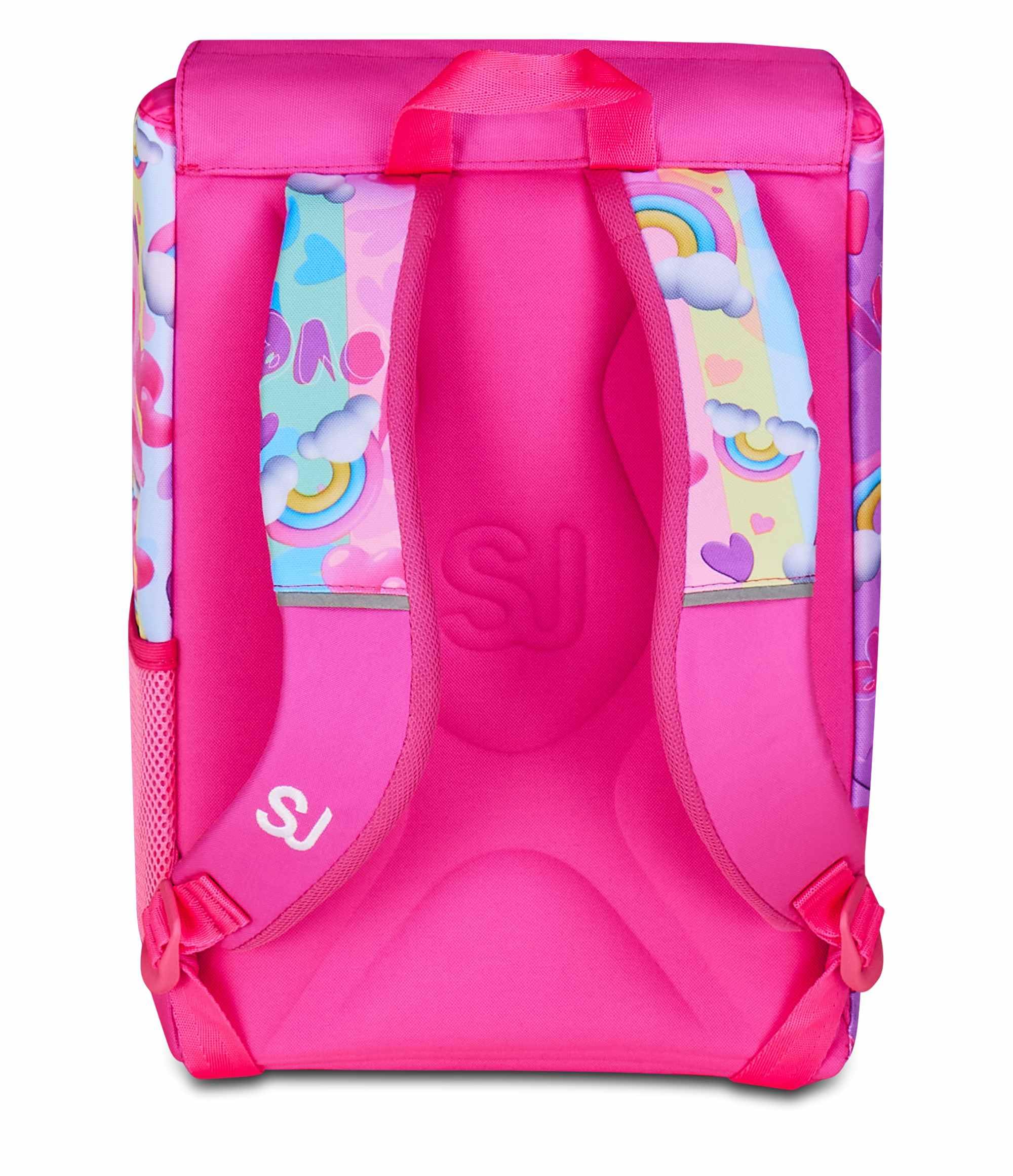 SJ GANG STYLE JAM GANG Zaino Scuola Estensibile Big, Fucsia, Zaino con Divisorio Interno, Tasca Superiore con Ali a Scomparsa, Tasca per Borraccia, 24 L, Zaino Scuola Elementare, Zaino Bambina