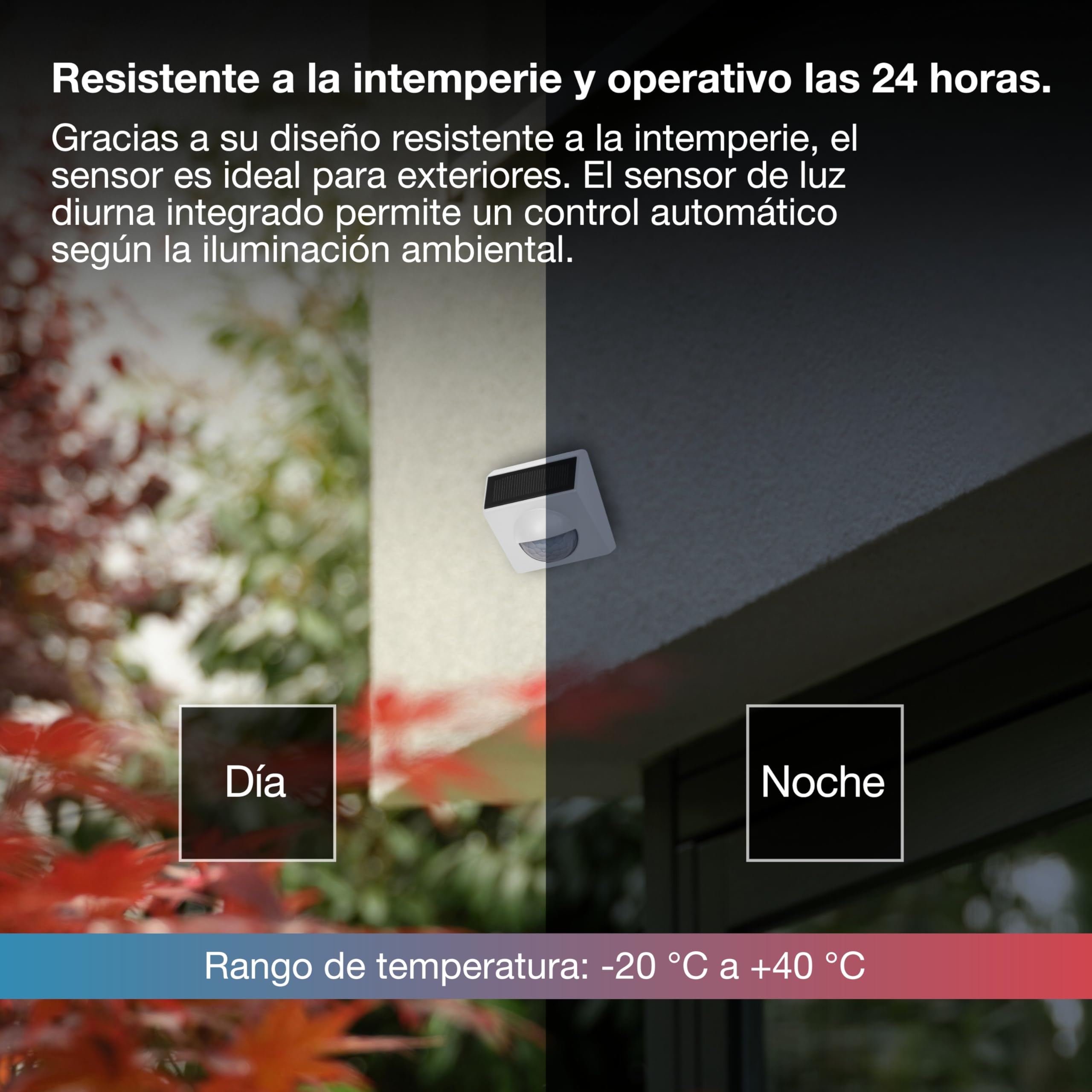 LEDVANCE SMART+ Sensor exterior para detección de movimiento con tecnología WiFi y célula solar, paquete de 4