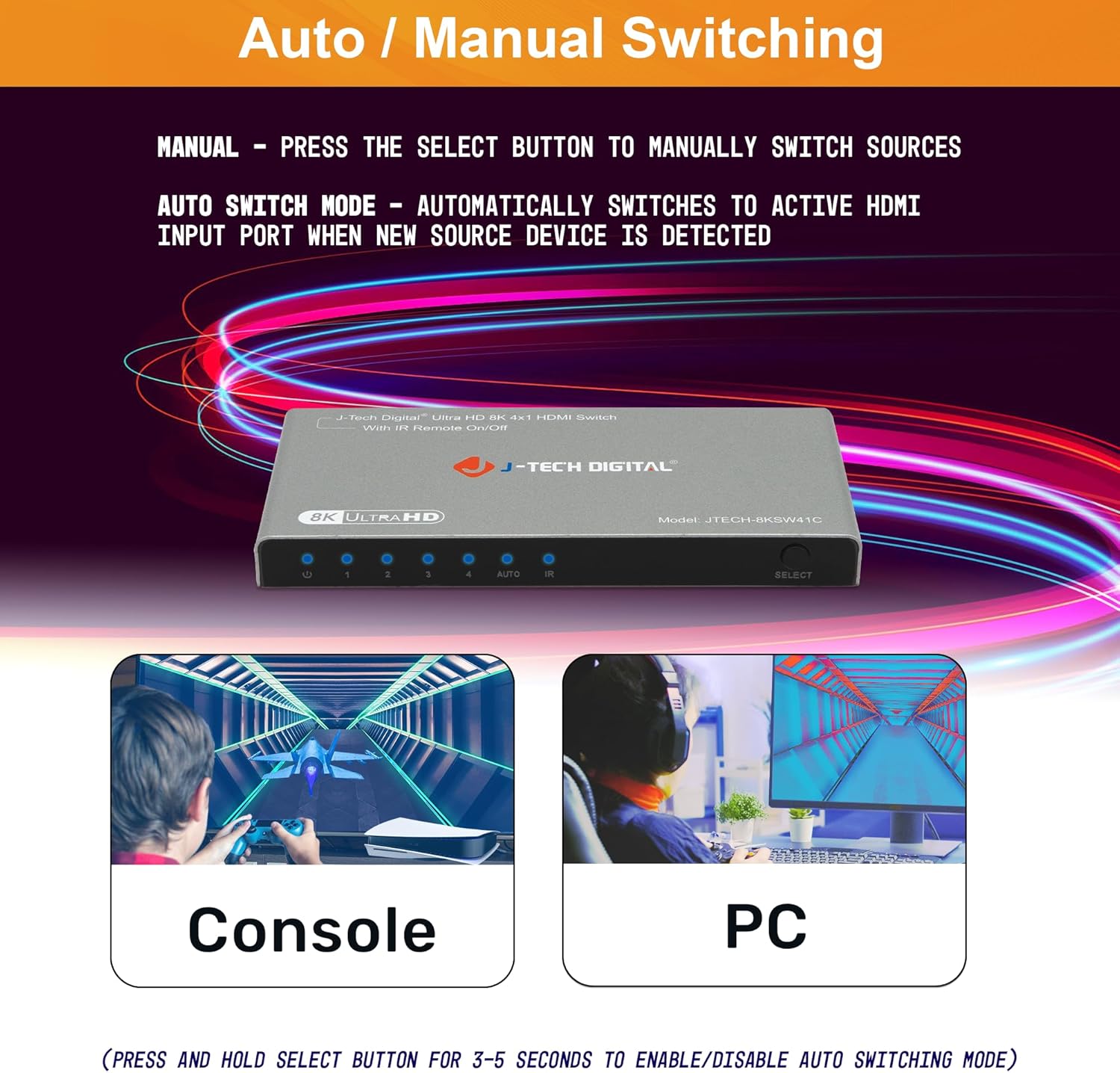 J-Tech Digital HDMI Switch 4K 120hz, Switch in Barbados Ubuy