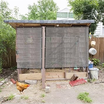 50% Shading Rate Black Shade Cloth,Tear Resistant Sun Shade Net with Reinforced Grommet Outdoor Sun Shades for Chicken Coop,Greenhouse, Plant Shade, Patio,Dog House2x4m/6.5x13.1ft