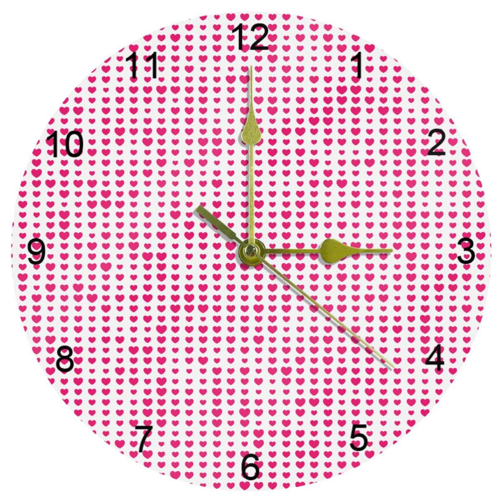 Horloge murale à quartz silencieuse ronde 25cm chiffres arabes pour séjour