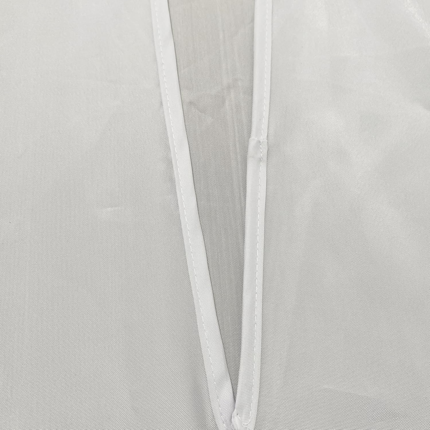 White Split Shower Curtain for Bath Transfer Benches, Polyester Fabric Bathroom Curtain, Bath Curtain with 12 Metal Hooks, 80 x 80inch