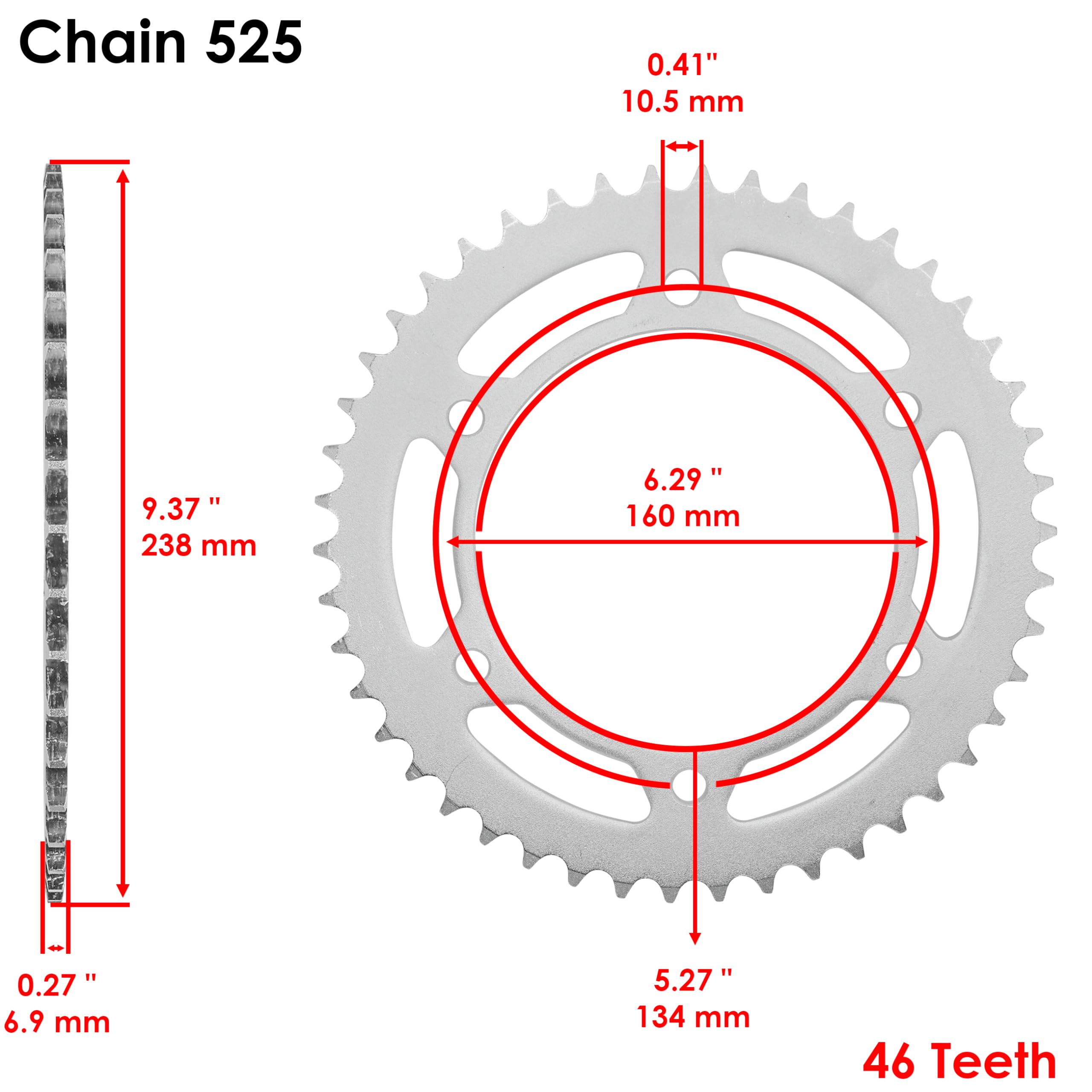 Caltric Drive Chain & Sprocket Kit For Honda TRX400EX/TRX400X (2005-2014) – O-Ring Chain, 14T/39T Sprockets