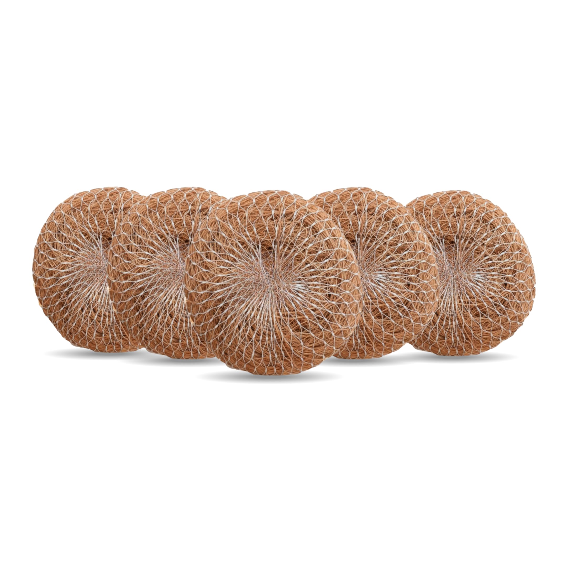 Re-Coco Coconut Fiber Body Scrubber | Biodegradable Scrubber For Women & Men, Handmade Plastic-Free Natural Body Scrubber | 3.5 L x 1 W Inch (Pack of 5)-image-43