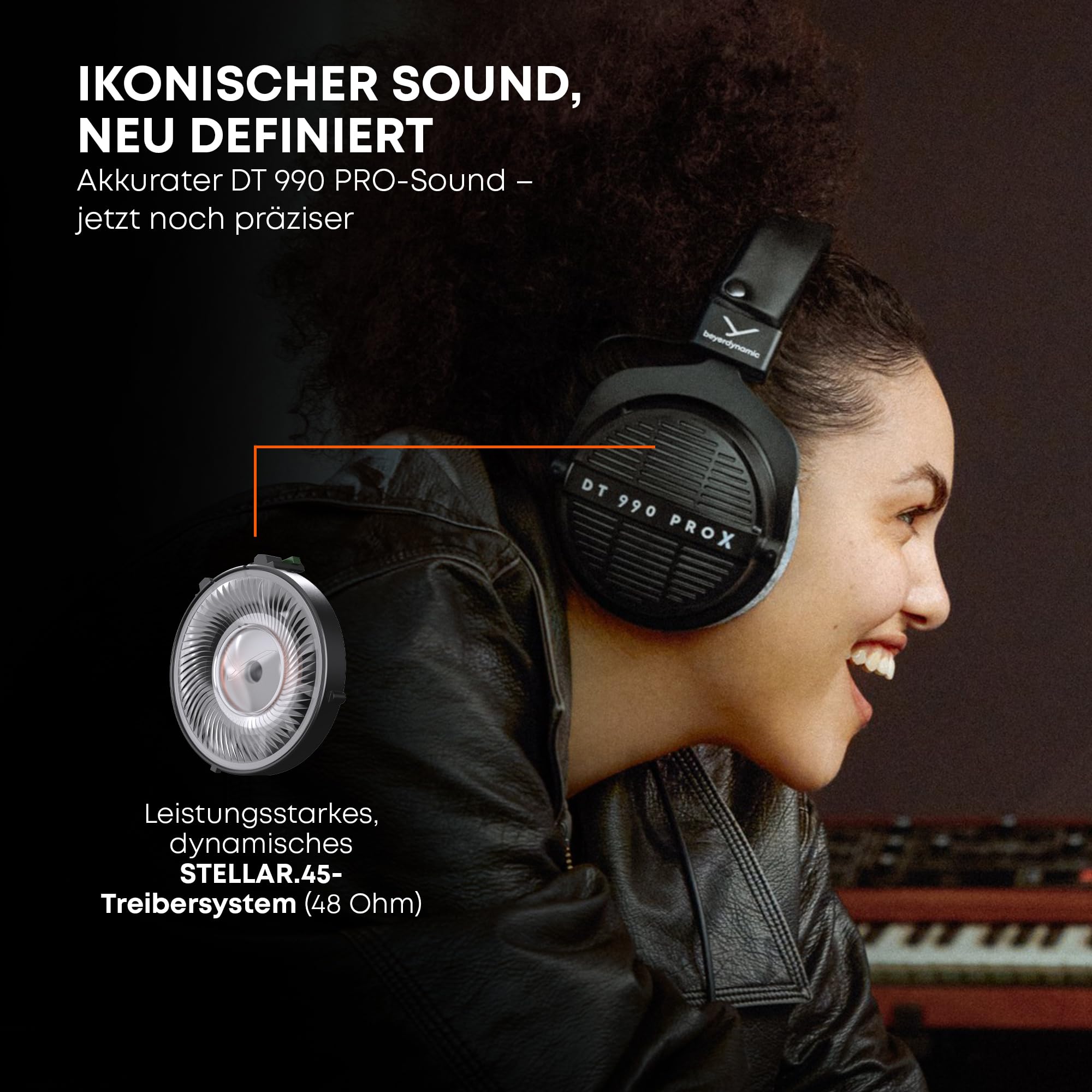 beyerdynamic DT 990 PRO X offener, ohrumschließender Studiokopfhörer für kritisches Hören und Editing