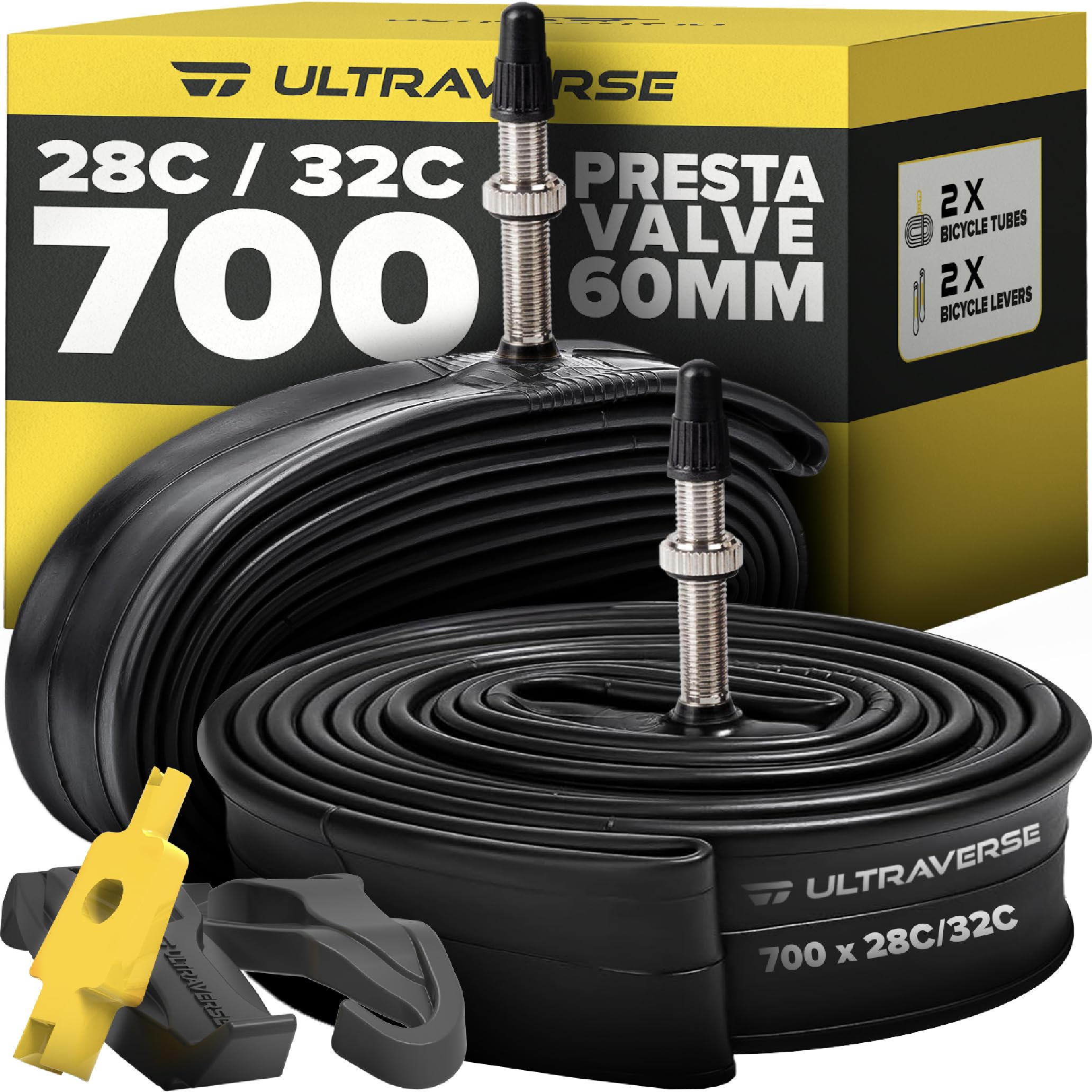 Photo 1 of Ultraverse 700x28-32c Bike Inner Tube - 60mm Presta Valve