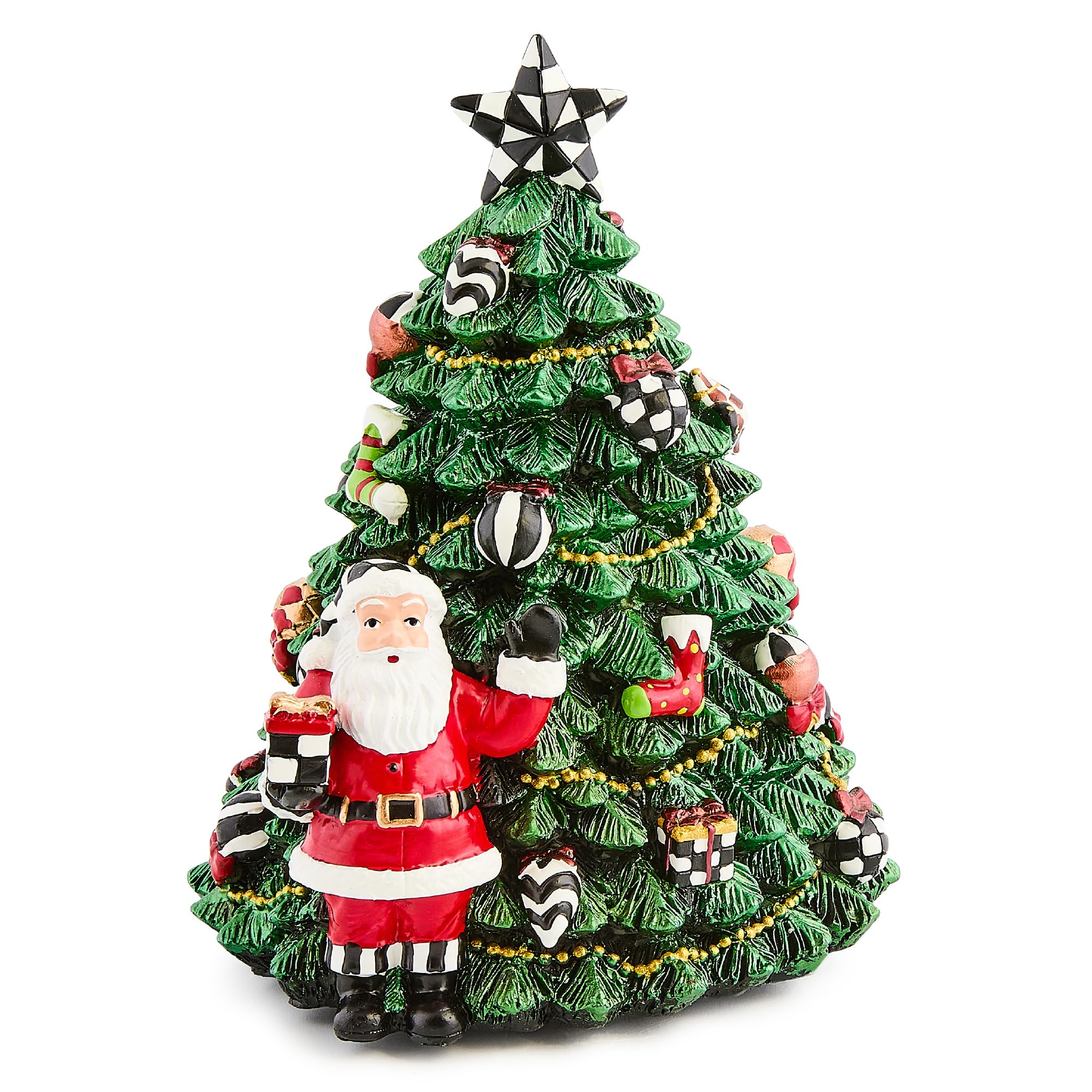Amazon.com: MACKENZIE-CHILDS Christmas Tree Rotating Music Box