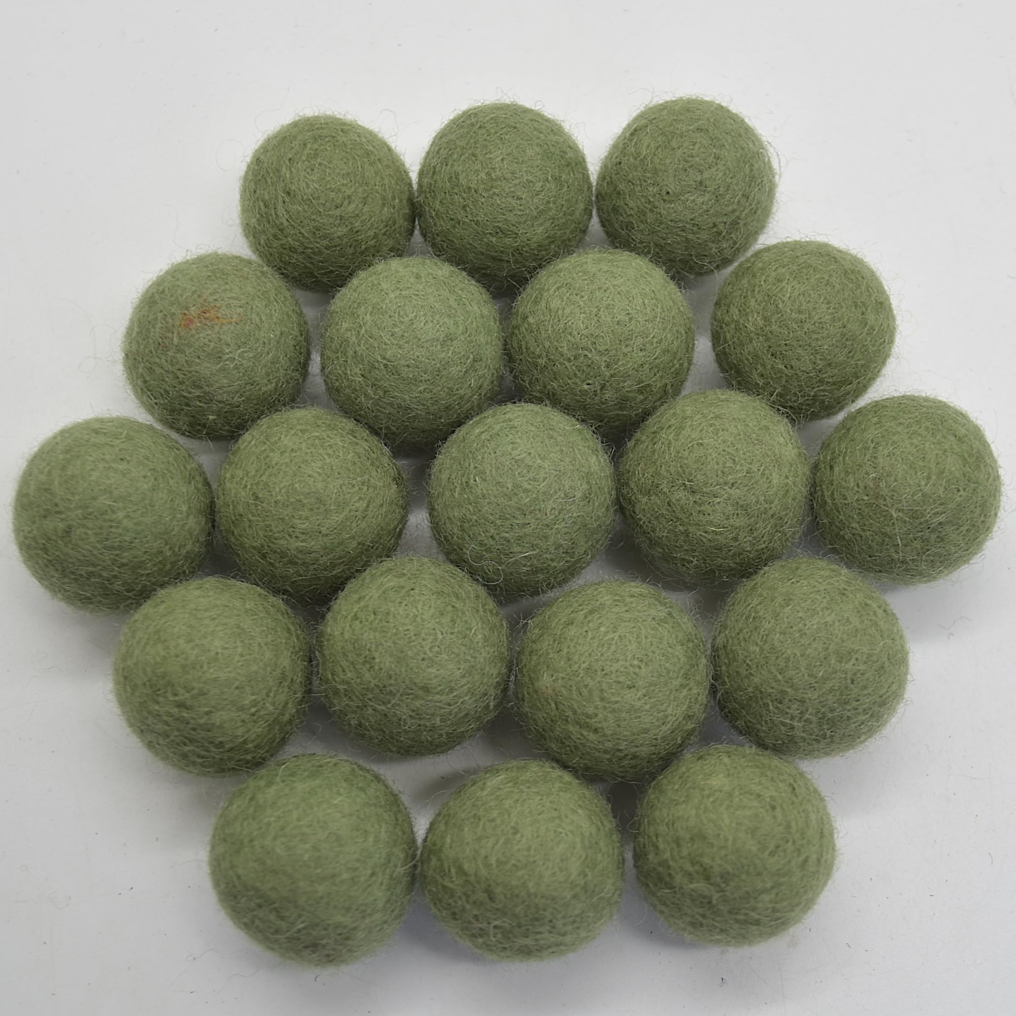 Oriental Direct Pistachio Green 100% Wool Felt Balls 2.5Cm- 10 Count