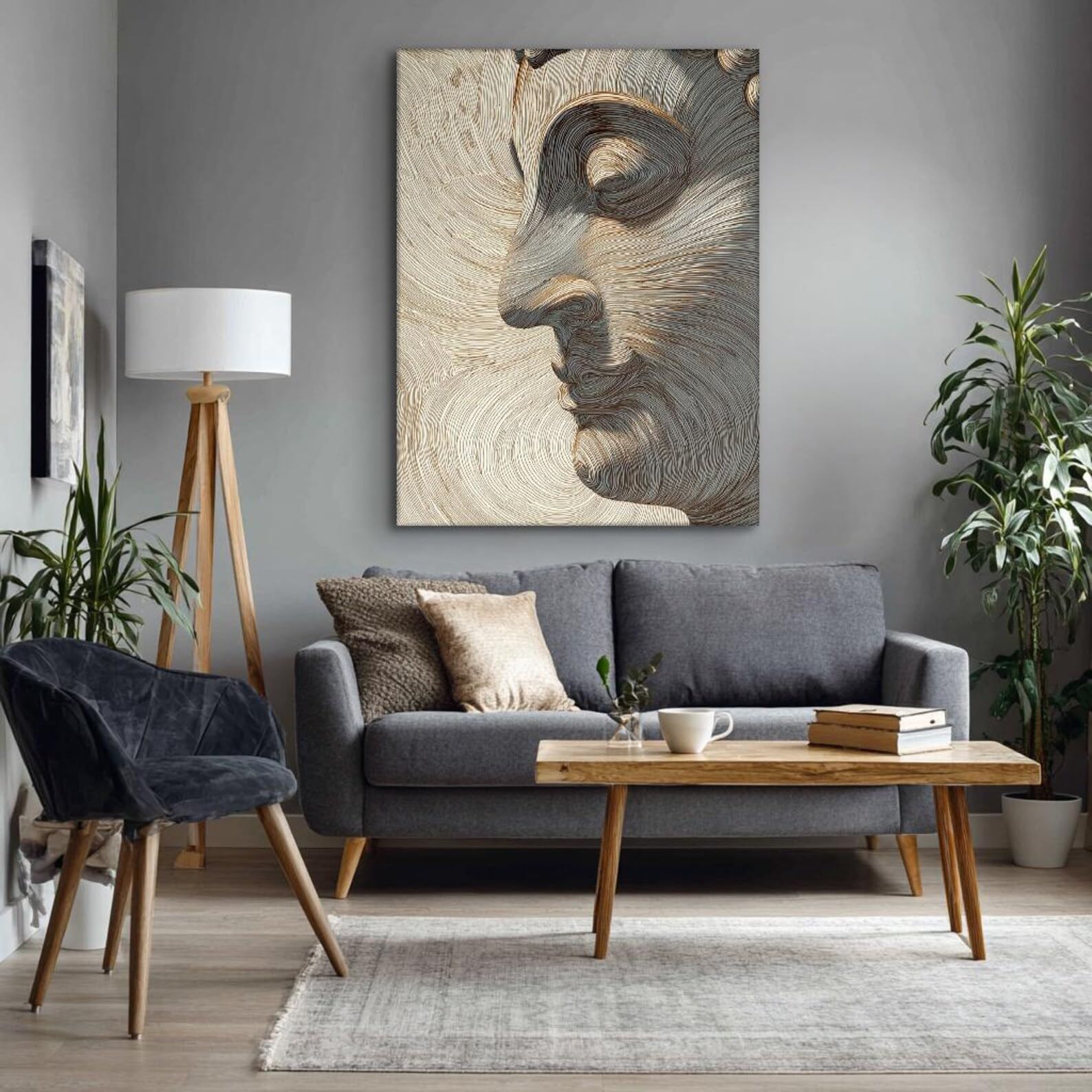 Cuadros de Buda de gran tamaño para pared, retratos budistas, lienzos para clases de yoga, pósteres para decoración de habitaciones espirituales (70x100cm/marco interior).