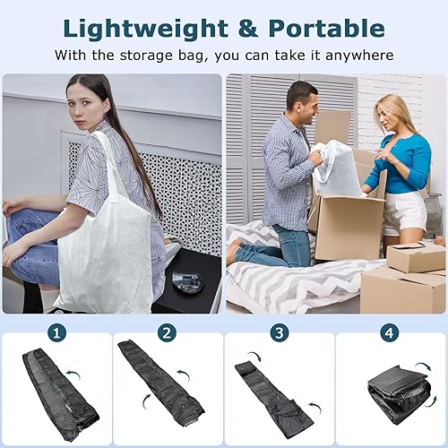 Miniatura 8 de Colchón de aire Queen de 18 pulgadas con bomba integrada, colchón inflable de lujo, colchón de aire Queen duradero con bomba integrada, colchón