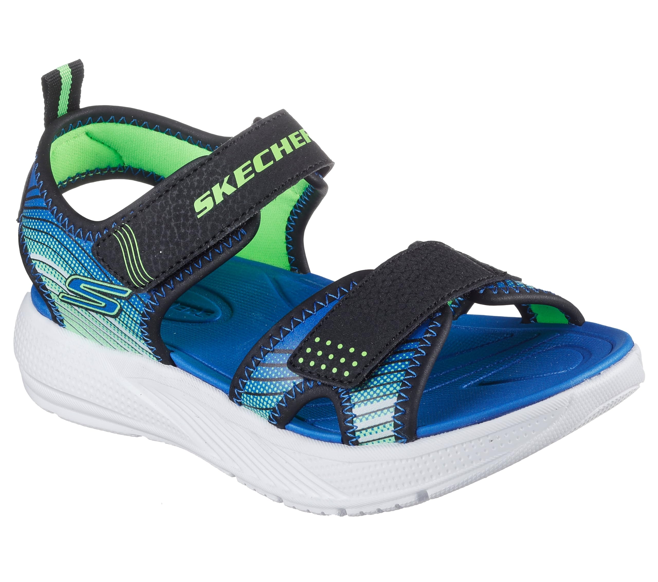 Skechers Men's Black Microspec-Splash Lightweight Sandal Size 3