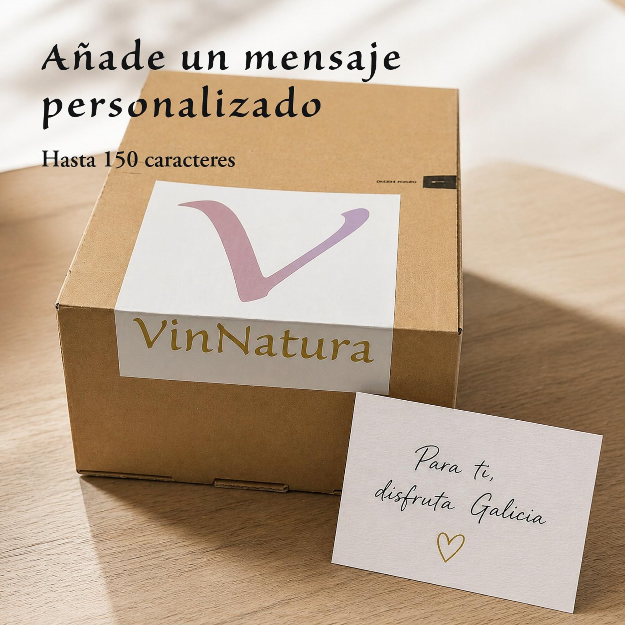 Caja Regalo Vegana Onza de VinNatura con Vino Rosado Natural | Cesta gourmet vegana, regalos para veganos, detalles de empresa inclusivos, celebraciones y tarjeta personalizable