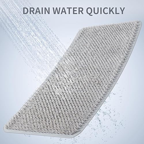 Miniatura 4 de Yolife Tapete Exfoliante para Pies de Ducha, Tapete de Baño Antideslizante con Cerdas Exfoliantes, Masajeador de Pies de Ducha Suave con Ventosas
