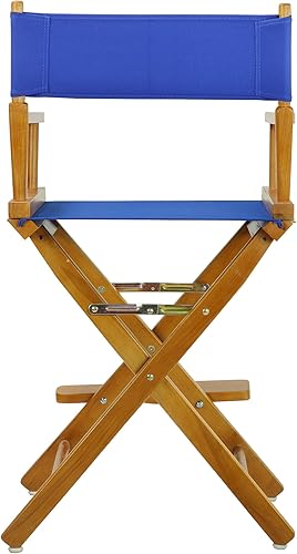 Miniatura 3 de Casual Home - Silla de director de 24 pulgadas, marco de roble miel con lienzo azul real, altura de mostrador