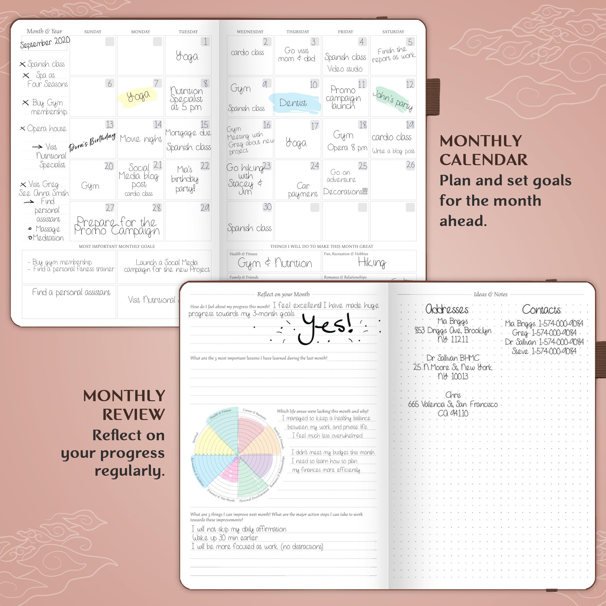 Legend Planner - Agenda settimanale e mensile senza date, per raggiungere i tuoi obiettivi e vivere più felice, taccuino organizer, diario di produttività, per donne e uomini