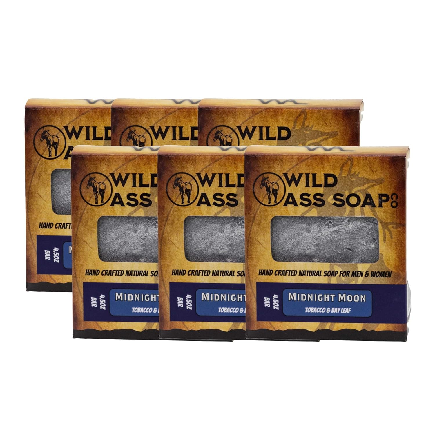 Wild Ass Soap Co All Natural Beef Tallow Bar Soap, Cow Town Scent, 4.5 oz Bar, 3 Pack