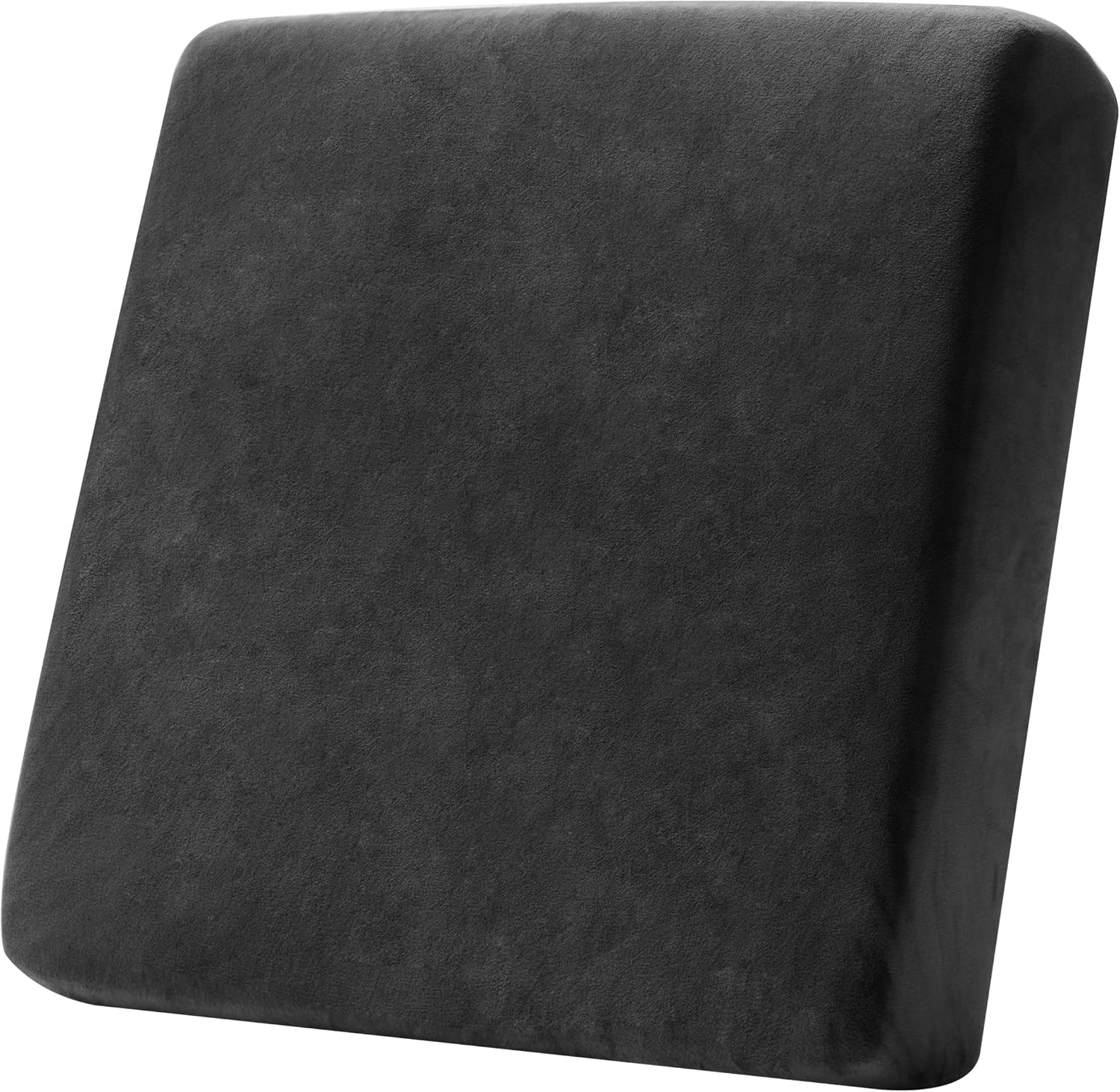 SUBRTEX Sofa Cushion Covers Velvet Couch Cushion Covers Furniture Protector Soft Stretch Sofa Seat Covers Cushion Slipcovers for Pets (Small, Black)