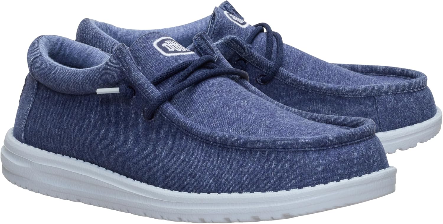 HEYDUDE Men's Wally Stretch Jersey, Navy Size 12 | Slip On Shoes | Lightweight Comfortable Travel Loafers with Elastic Laces - Image 4