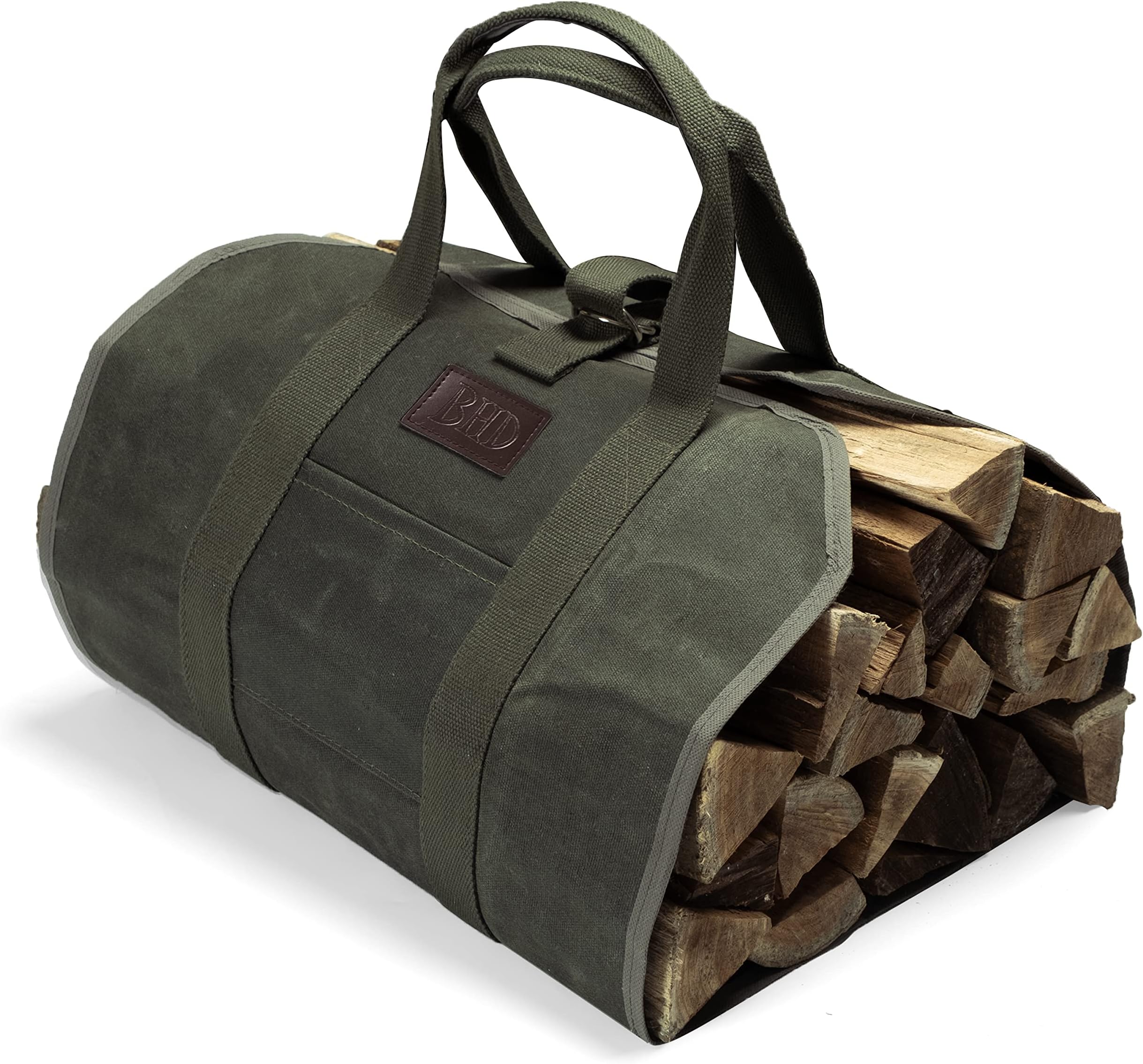 Amazon.com: North Fork Rugged Heavy Duty Waxed Canvas Firewood Log ...