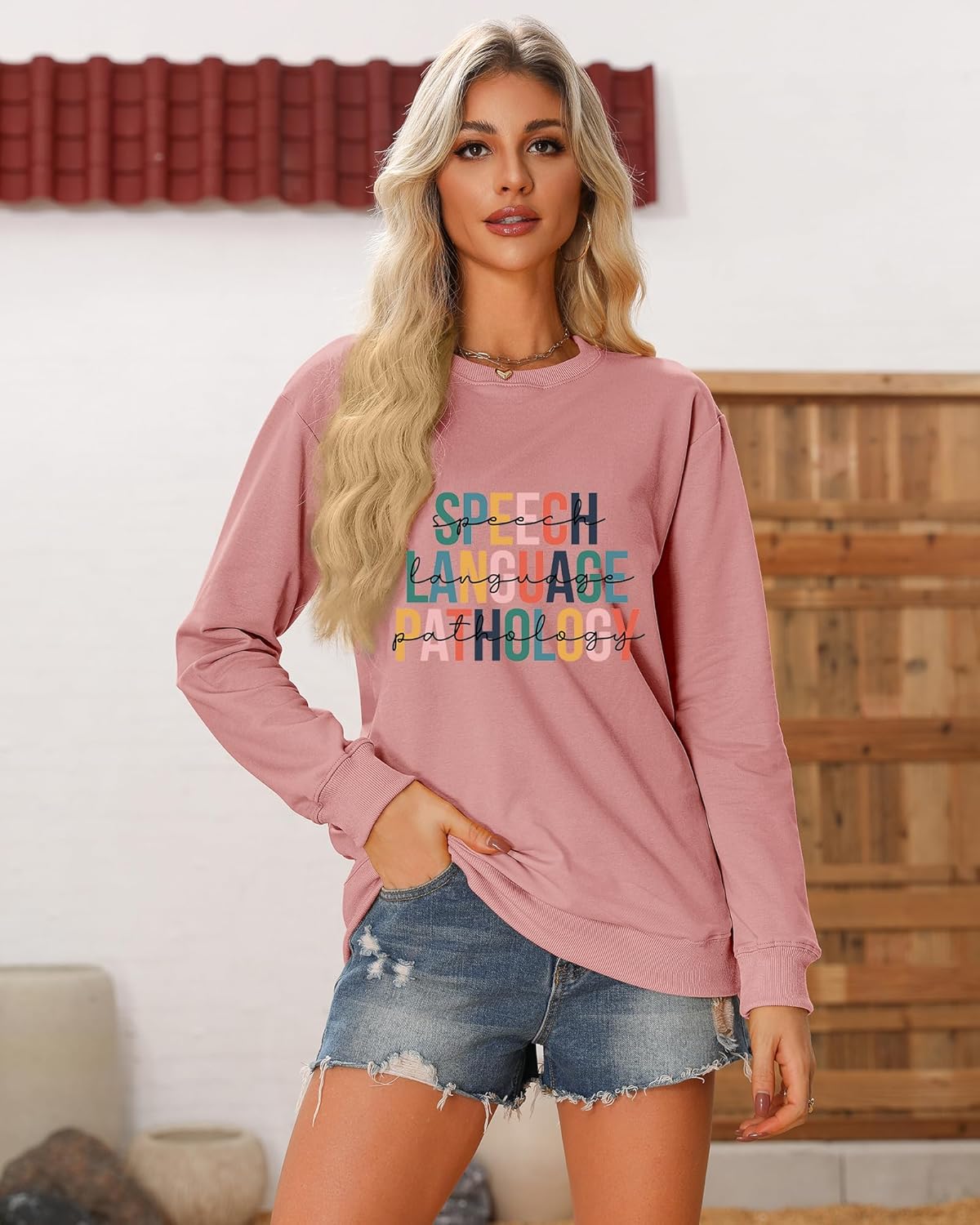 Speech Therapy Sweatshirt, Women's Speech Therapy Shirt, Language Pathologist Gift Long Sleeve Pullover - Image 4