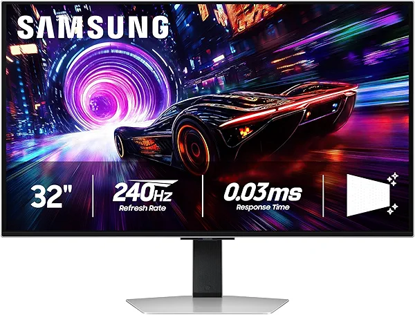 SAMSUNG 32” Odyssey QD-OLED G8 (G81SF), 4K, 240Hz, Gaming Monitor, 0.03ms Response Time, DisplayHDR True Black 400, AMD FreeSync™ Premium Pro, G-Sync Compatibile, 3 Yr Warranty, LS32FG810SNXZA, 2025