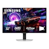 Samsung Odyssey OLED LS32FG816SUXXU Monitor de jogos 4K UHD de 32 polegadas | Tempo de resposta de 0,03 ms | Taxa de atualização de 240Hz | HDMI 2.1 | Displayport | USB | Prata — imagem 1