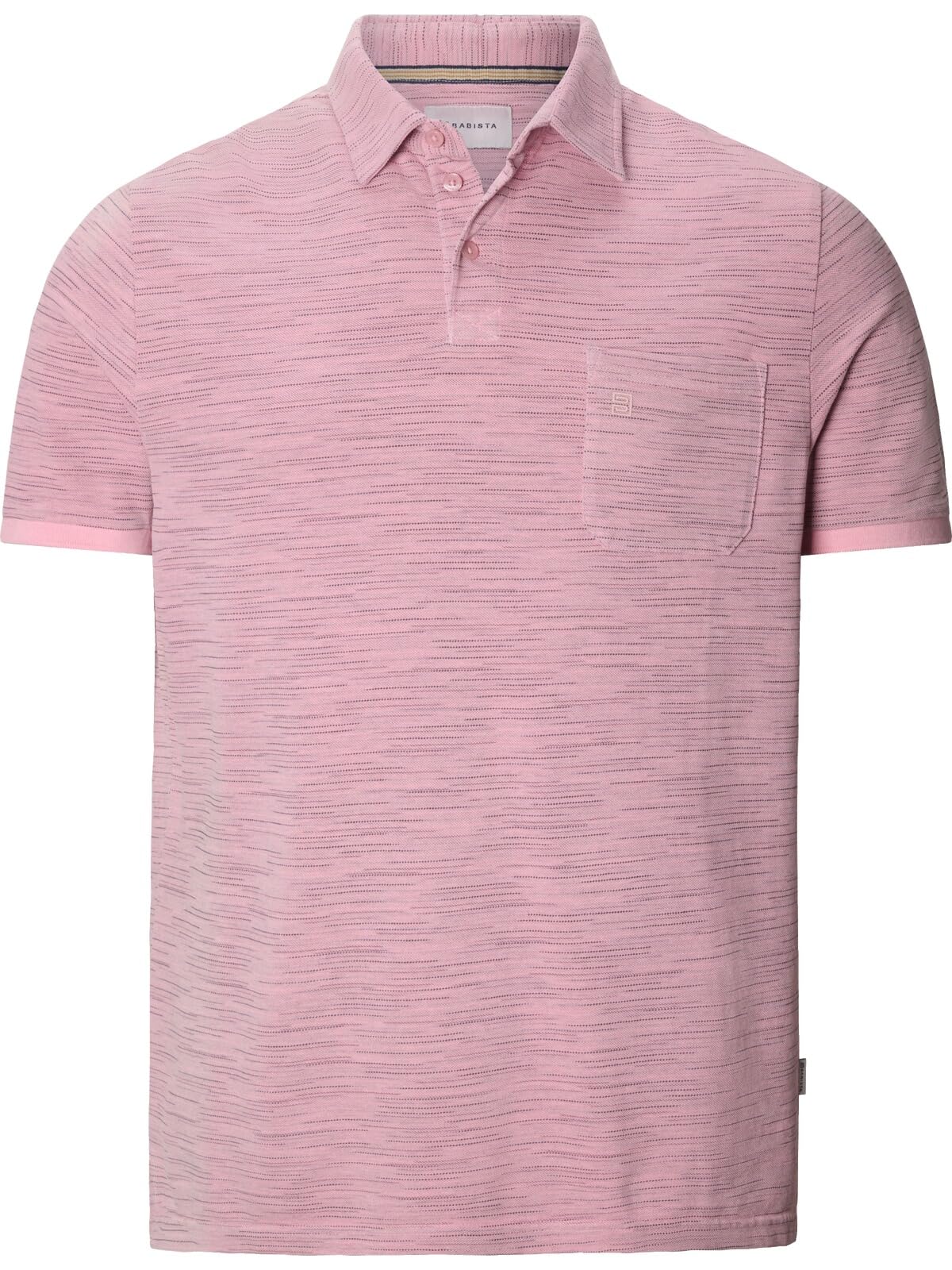 BABISTA Korlin - Polo da uomo con colletto polo e abbottonatura, lavaggio alla moda, filato multicolore, tasca sul petto con ricamo e polsini per il tempo libero, stile casual fino a 4XL