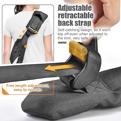 Miniatura 6 de AOFOOK Correa de hombro acolchada ajustable para perros y gatos con bolsillo de malla para viajes al aire libre morado claro - gris talla S - hasta