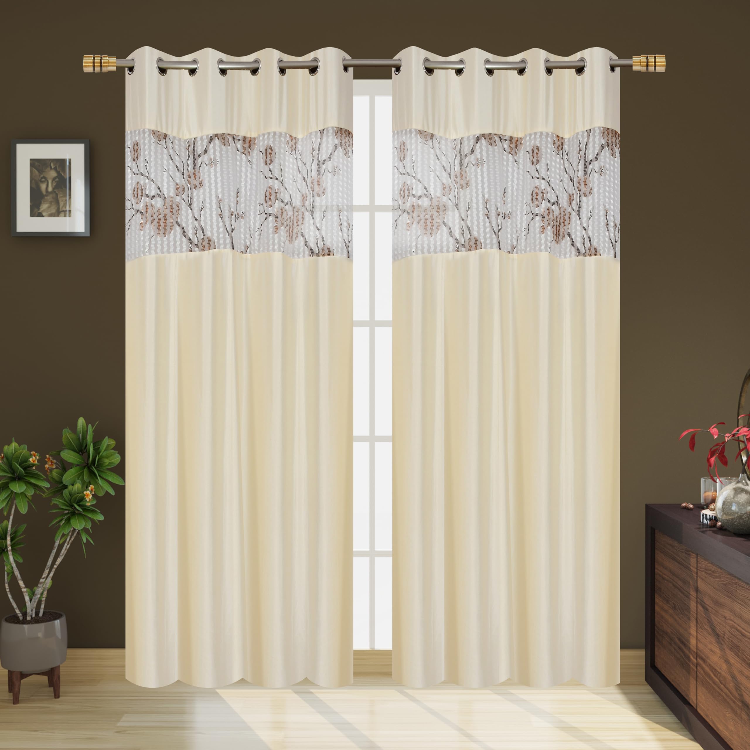 Small Window Curtains - Coffee -7