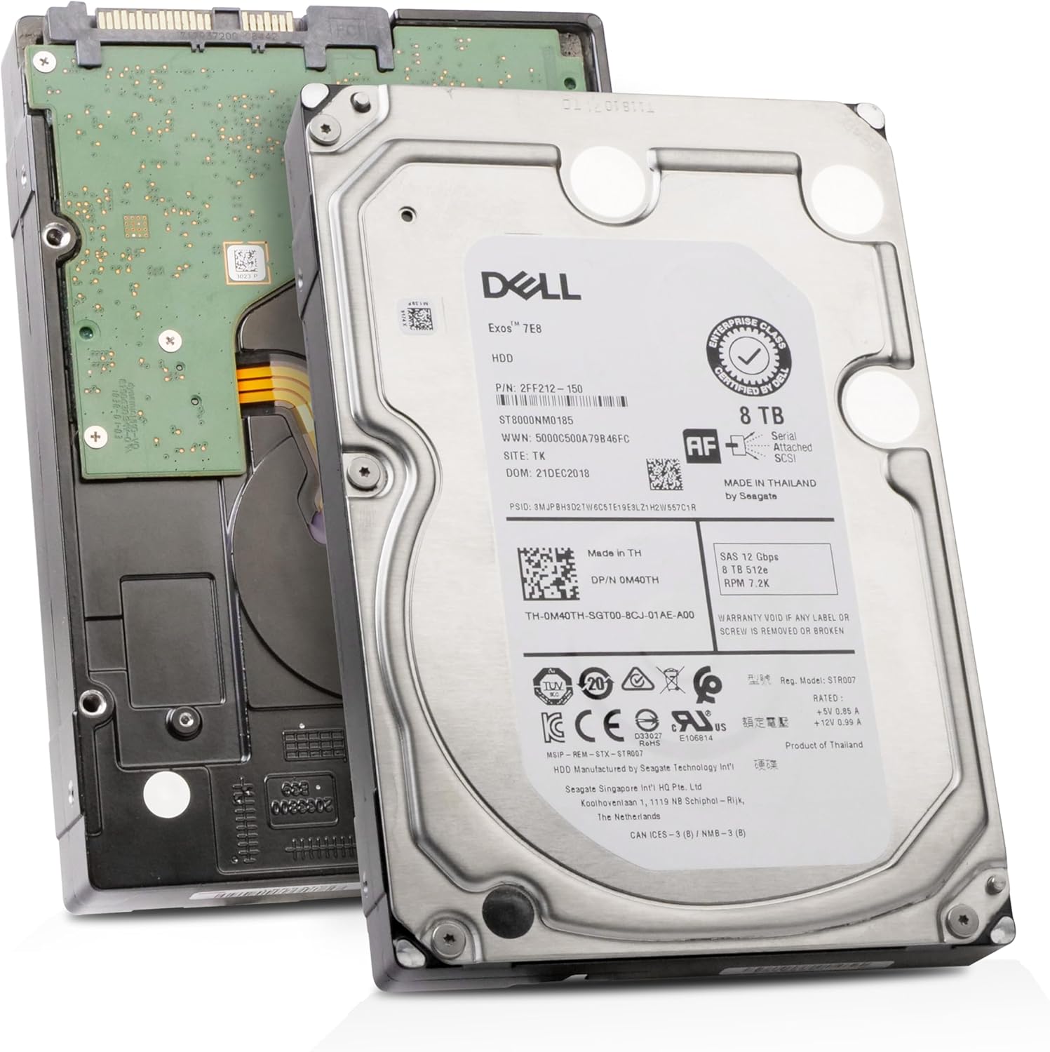 Dell/Seagate Exos 7E8 ST8000NM0185 8TB 7.2K RPM SAS 12Gb/s 512e 256MB 3.5in Enterprise HDD