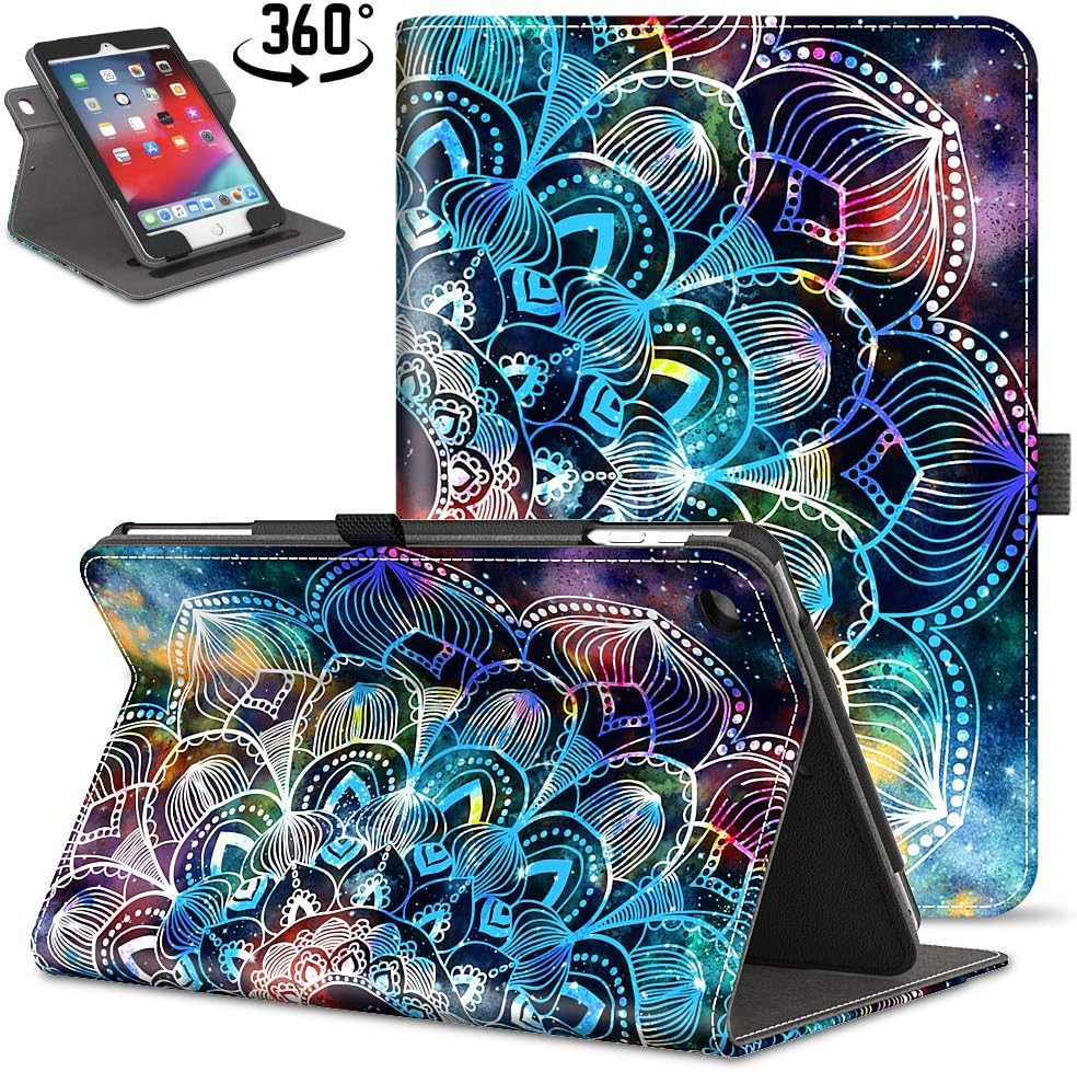 Retear Case for iPad Mini 5th Gen 2019 / iPad Mini 4th 360 Degree Rotating PU Leather Smart Soft Cover with Auto Wake/Sleep