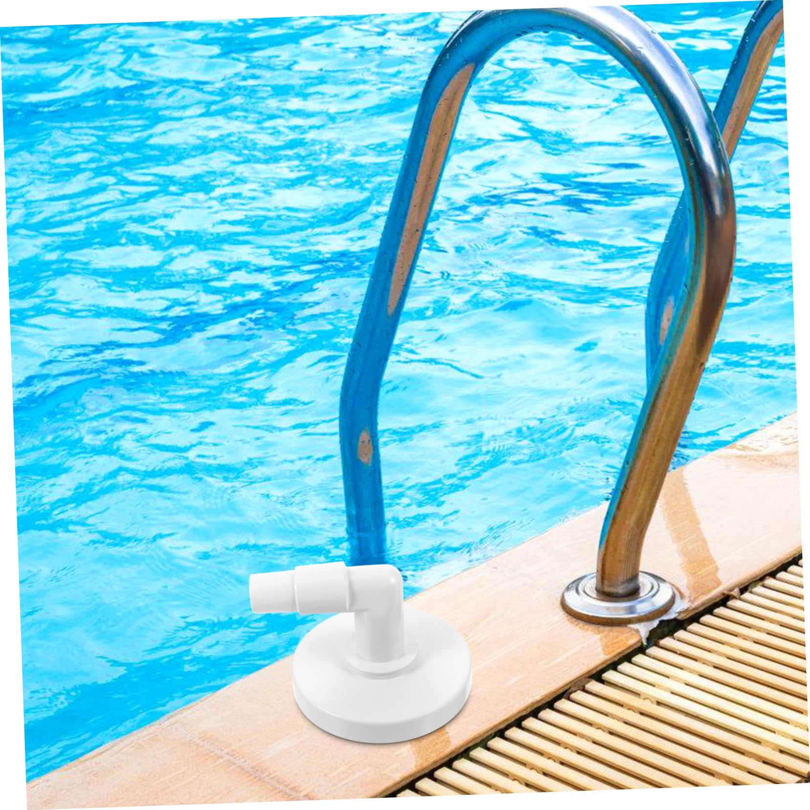 POPETPOP 4 Piezas Skimmer de Piscina Adaptador de Manguera desnatadora Reemplazo del Adaptador de la Placa del Skimmer. Adaptador de Codo de Manguera de Skimmer Manguera de vacío