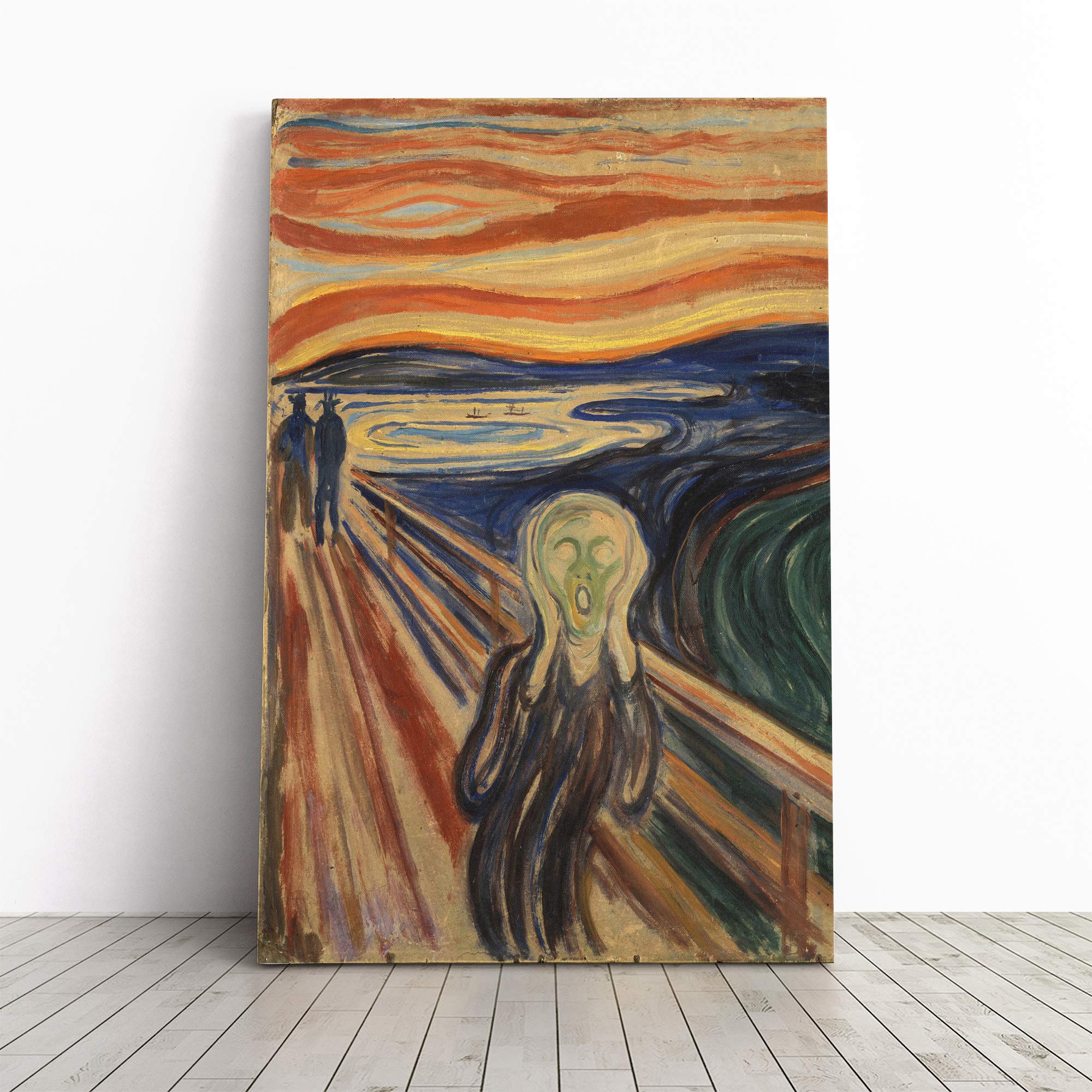 Edvard Munch The Scream Canvas Print | Gallery Wrapped 30mm Frame Wall Art | 20x14 inches | Ready to Hang | Modern Picture | Living Room Bedroom Lounge Office