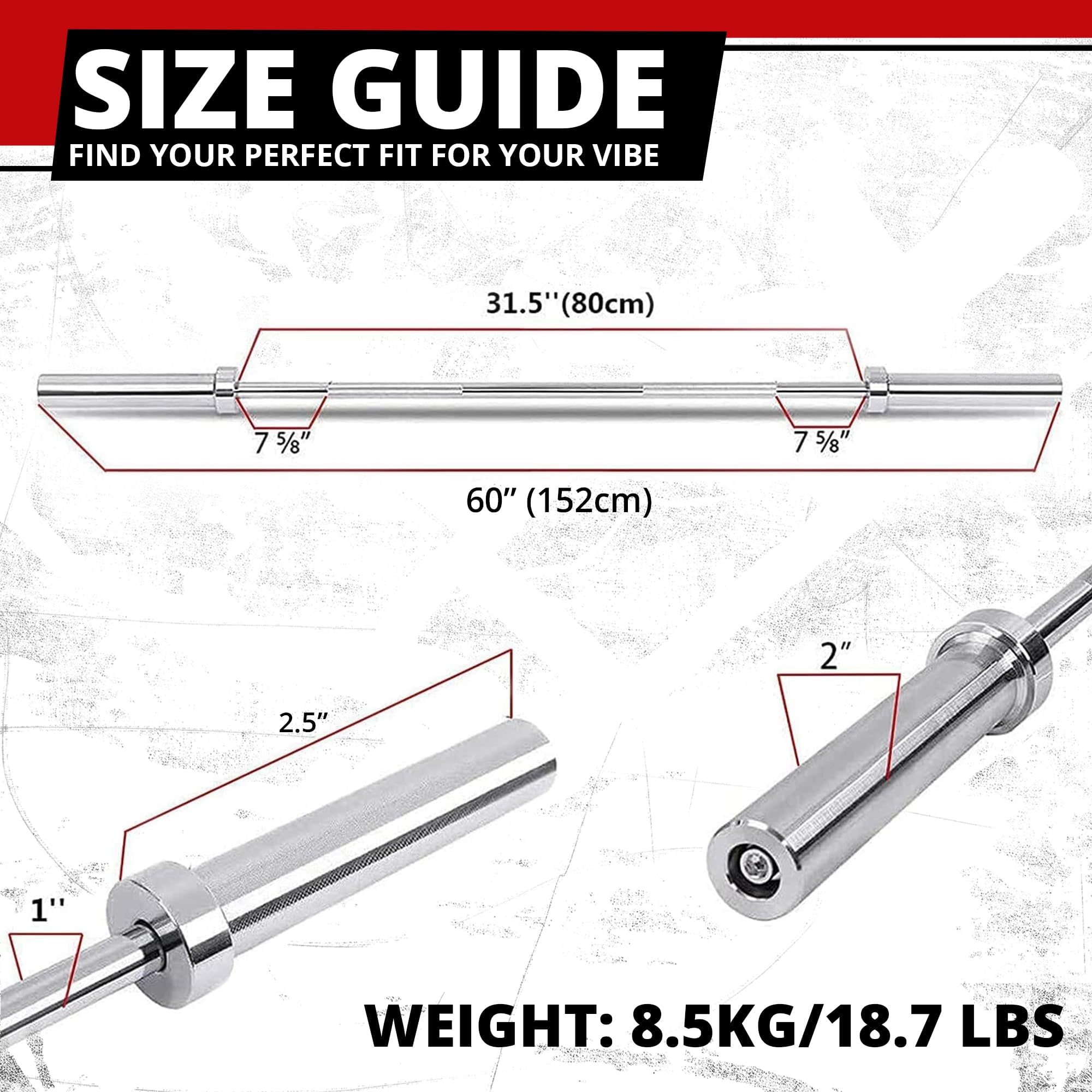 MAXSTRENGTH Olympic 5 cm sztanga ze sprężynowymi kołnierzami blokującymi idealna do podnoszenia ciężarów kulturystyki chrom męski trening fitness trening wytrzymały sprzęt do ćwiczeń