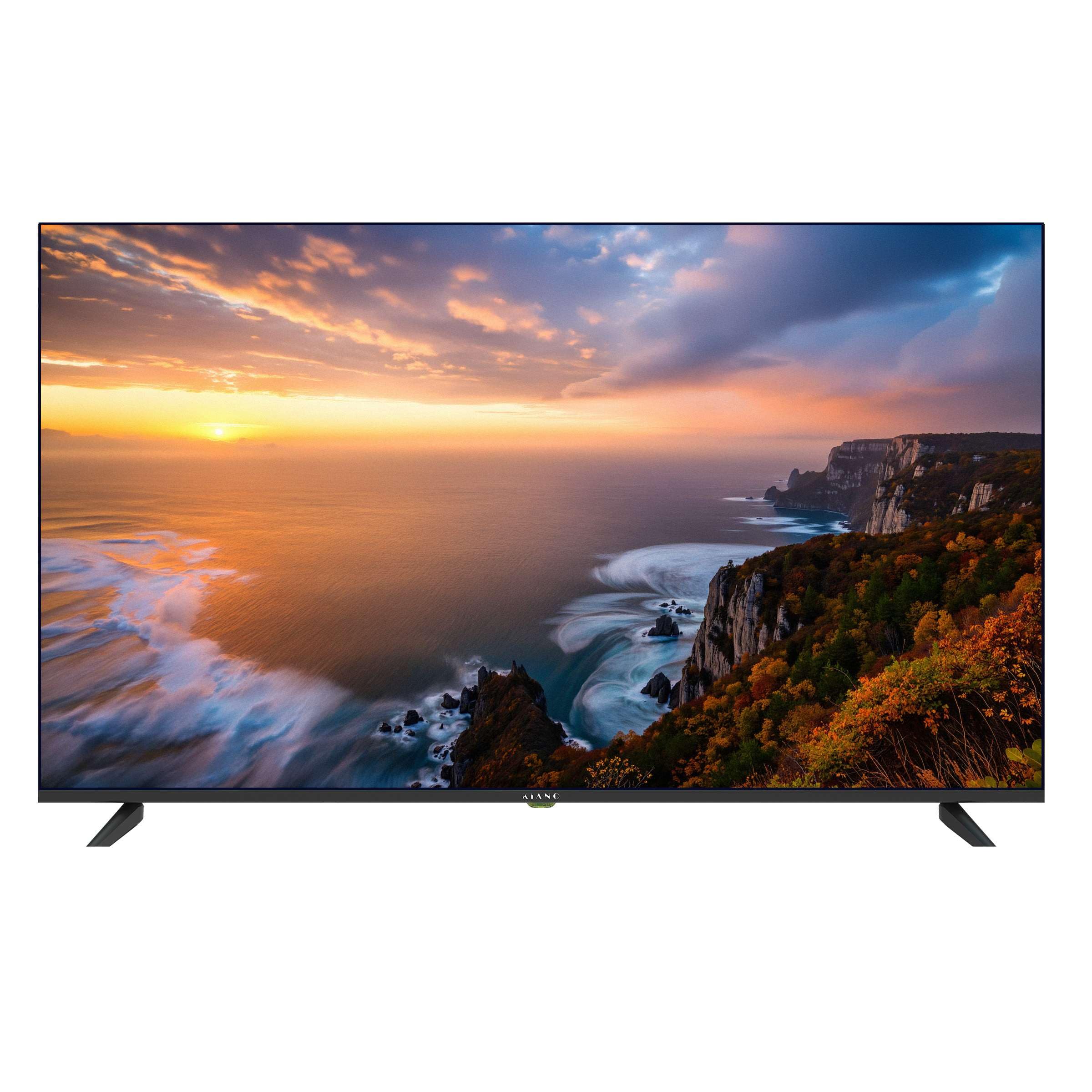 KIANO Elegance 55” Smart TV 4K UHD – VIDAA OS, D-LED, HDR, Dolby Digital Plus, Wi-FI, HDMI/USB, Triple Tuner DVB-T2/S2/C, PVR USB, Design sans Bordures