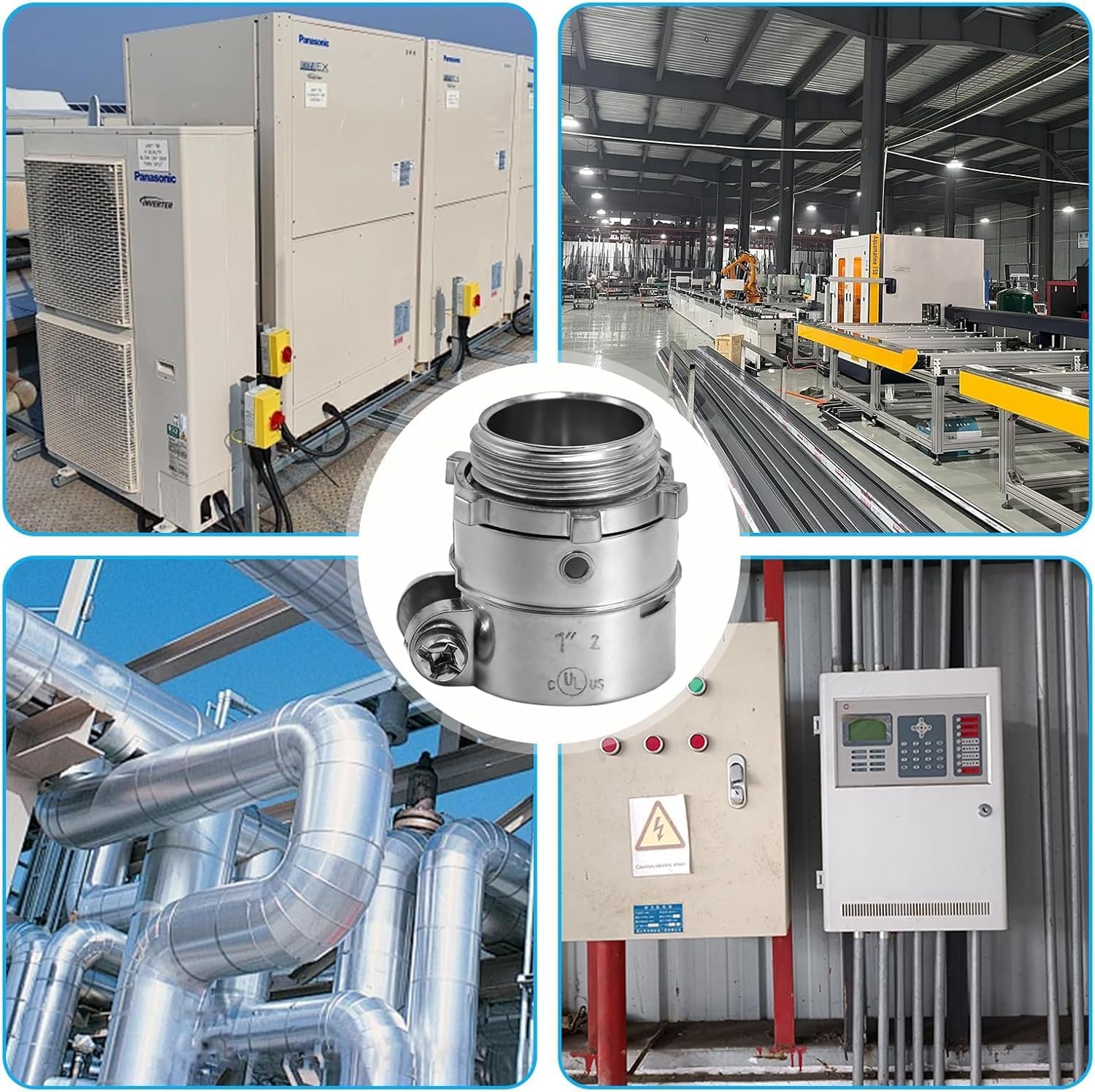 20 Pack Squeeze Connector Conduit Fitting 1 inch Combination Flexible Metal Conduit for Electrical Conduit Fittings