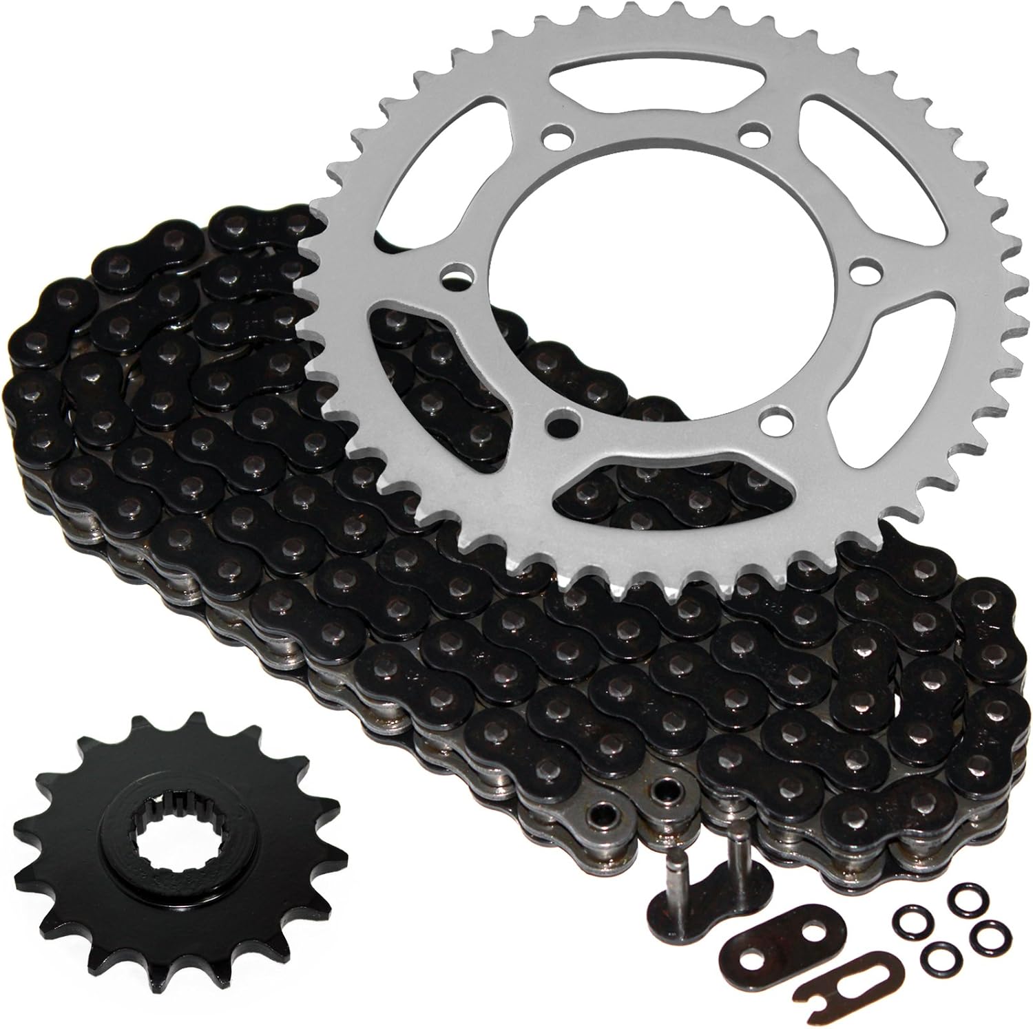 Caltric Black ORing Drive Chain & Sprockets Kit Compatible