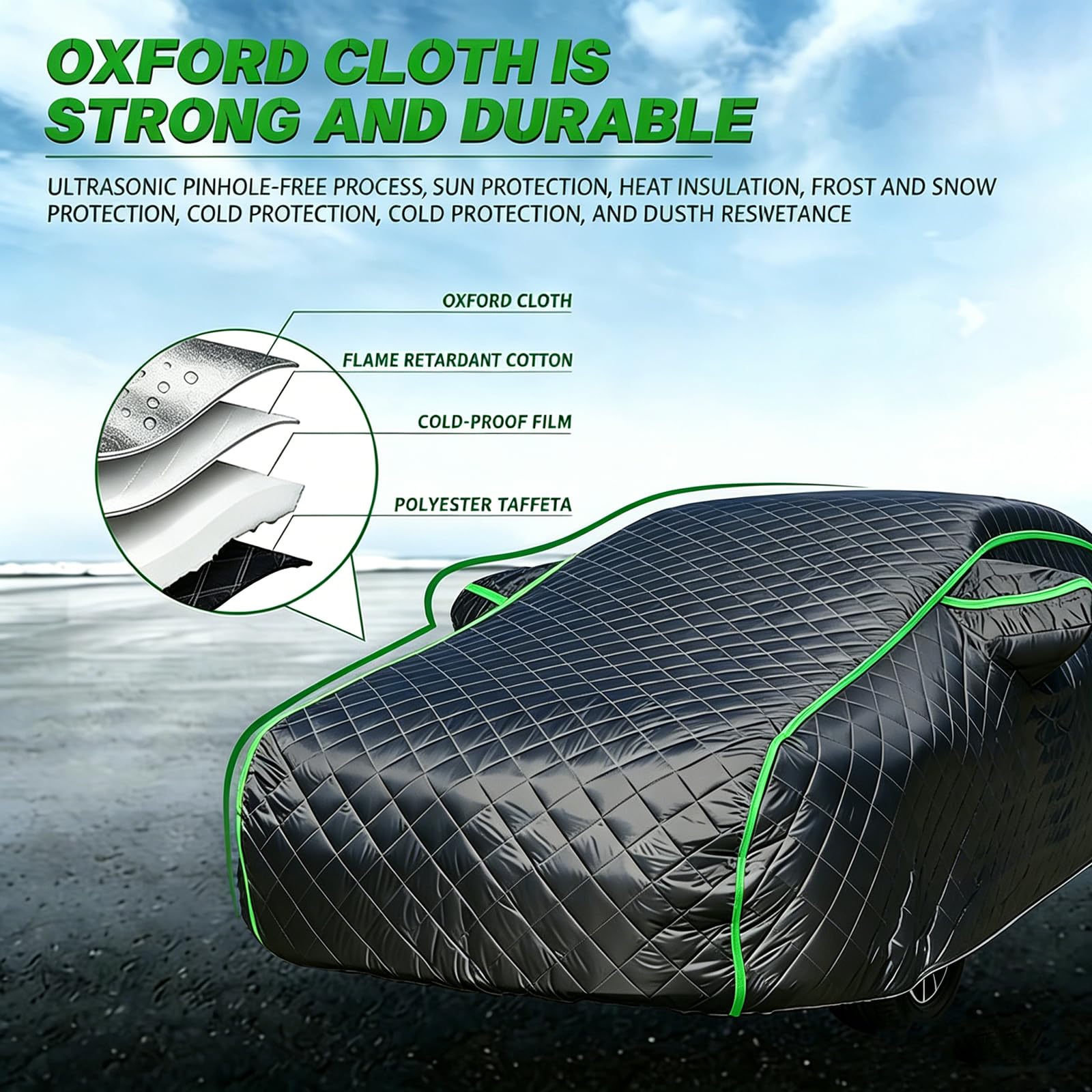 Bache Voiture Exterieur Anti Grele pour Renault Clio 6 (2025 2026) Hatchback,Housse de Protection Anti-grêle,Anti UV Neige Pluie pour Tous Temps Extérieur Anti-PoussièRe xyzm