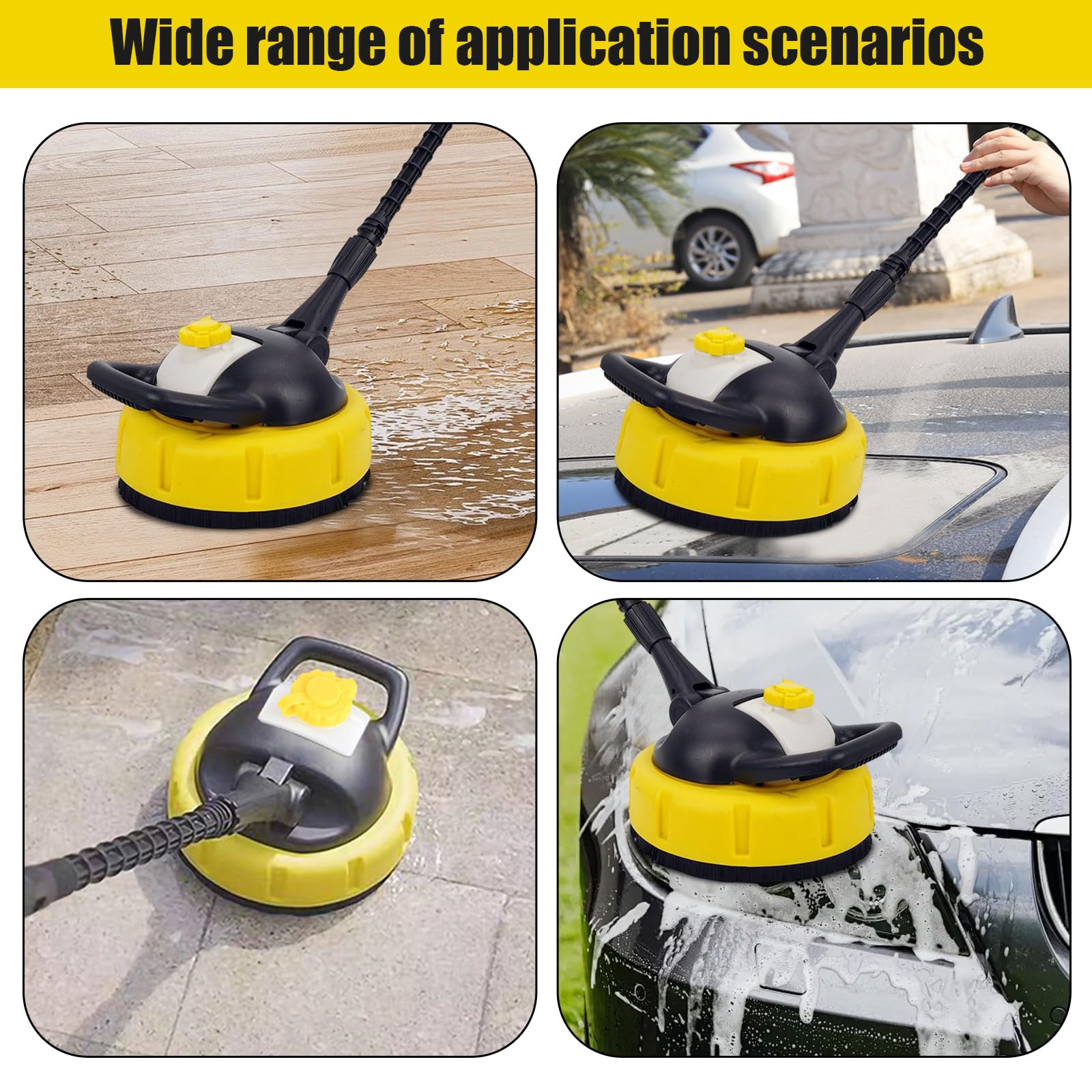 Szczotka rotacyjna do Karcher K, myjka do myjki wysokociśnieniowej Kärcher K2 K3 K4 K5 K6 K7, obrotowy środek do czyszczenia powierzchni (z pudełkiem do czyszczenia)